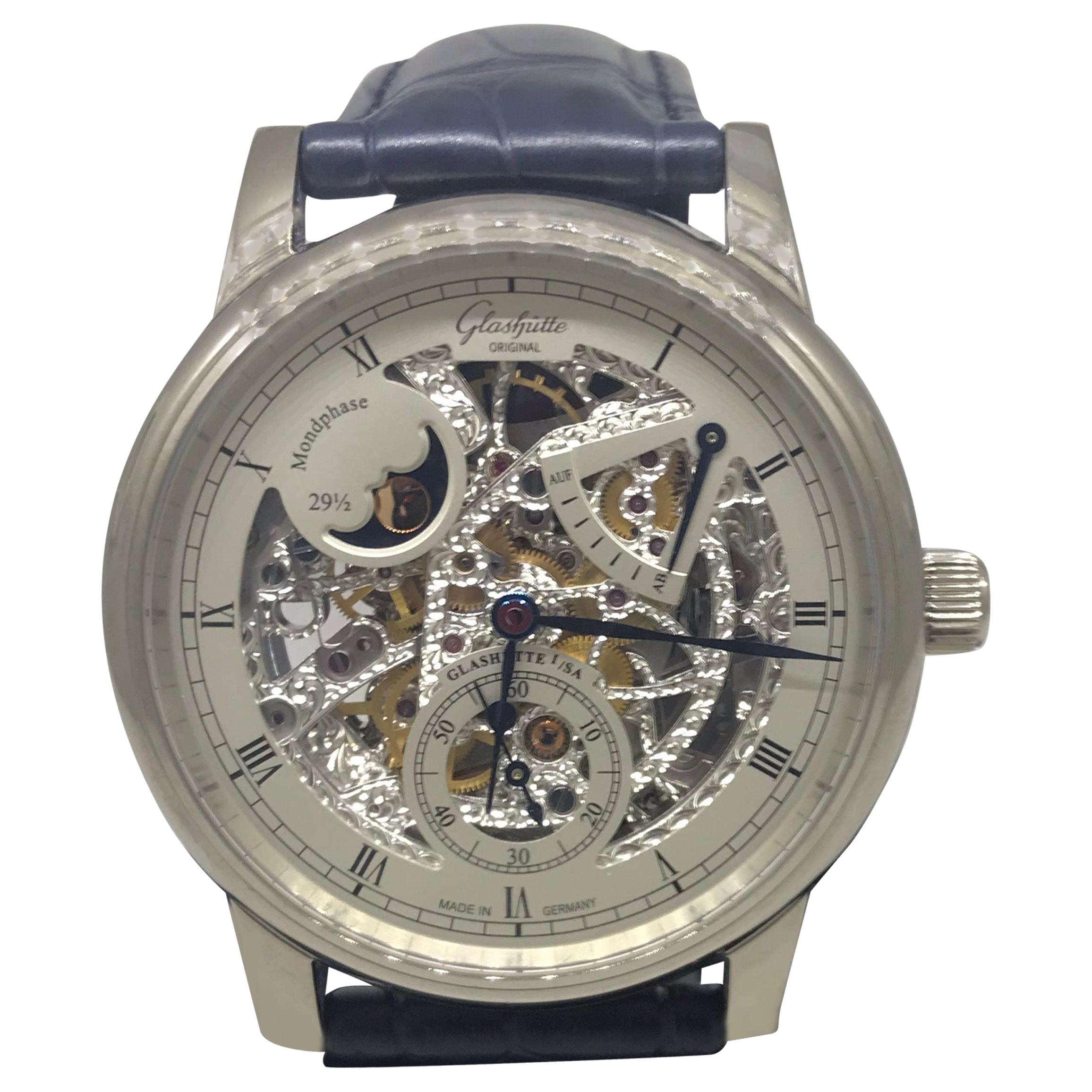 Glashutte Original Senator Moonphase Skeletonized Edition Watch 1491315340430 For Sale