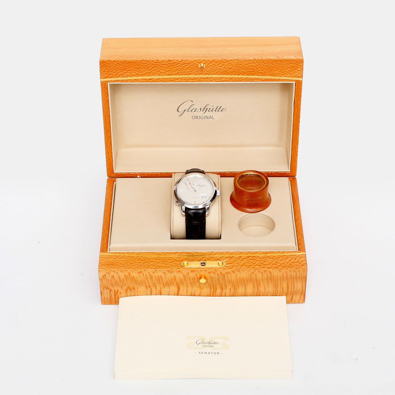 Glashutte Original Senator Power Reserve Display Mens Watch 100-01-13-02-04 2