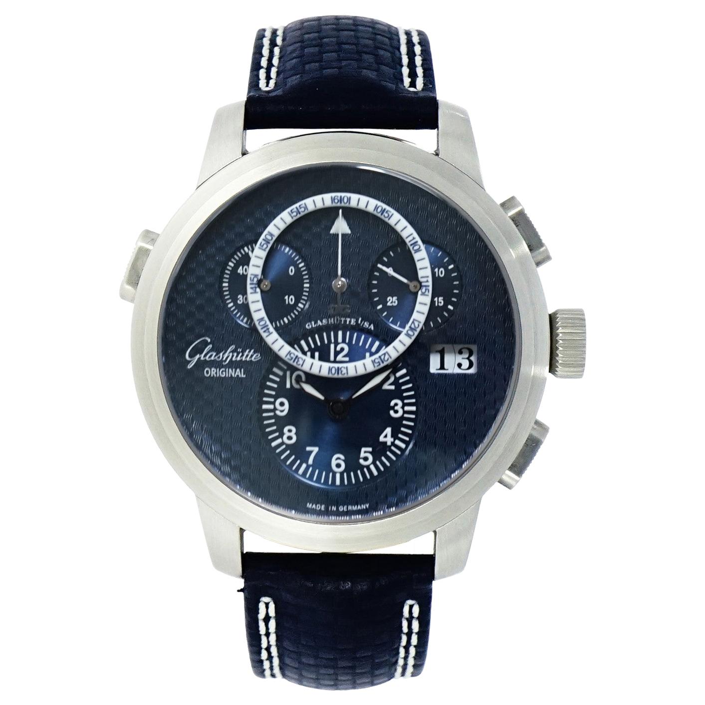 Glashutte PanoMatic Chrono XL in Platinum 95-01-05-15-04 Limited Edition