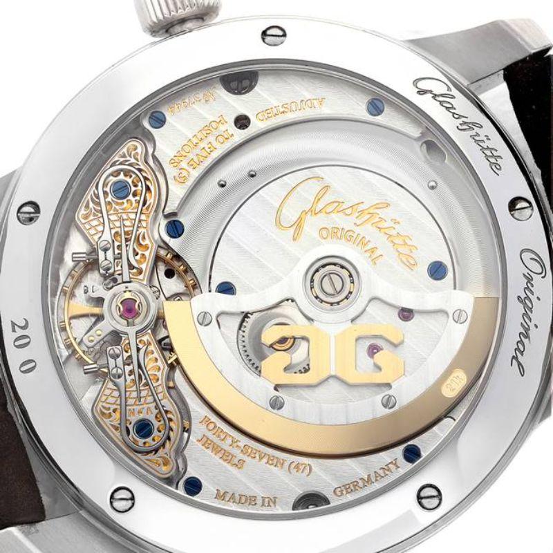 Glashutte PanoMaticLunar Steel Automatic Mens Watch 1-90-02-13-32-62 Box Papers For Sale 2
