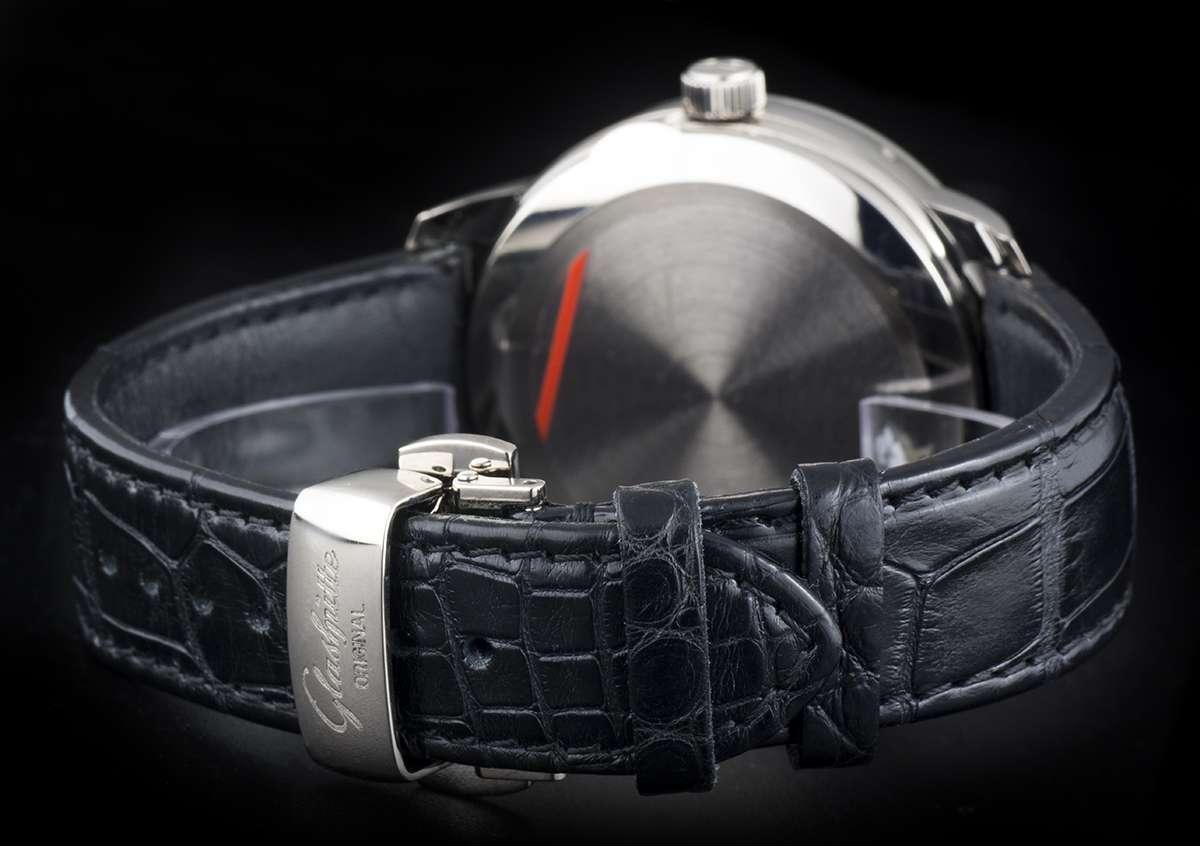 Men's Glashutte PanoMaticLunar XL White Gold Black Dial 90-02-33-34-05 Automatic Watch