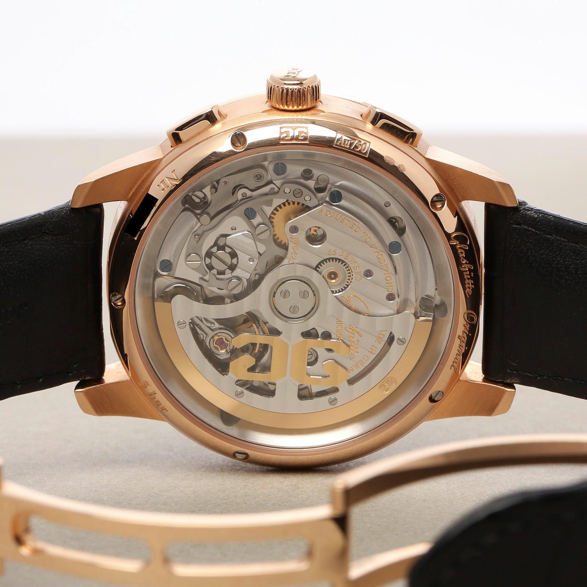 Glashutte Senator Chronograph W13701010530 Men's Rose Gold Watch 3