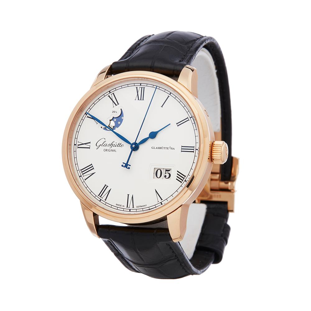 Ref: W5653
Manufacturer: Glashutte
Model: Senator
Model Ref: 100-04-32-15-04
Age: 13th November 2018
Gender: Mens
Complete With: Box, Manuals & Guarantee
Dial: White Roman 
Glass: Sapphire Crystal
Movement: Automatic
Water Resistance: To