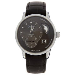 Glashutte Stainless Steel PanoMaticLunar Automatic Watch