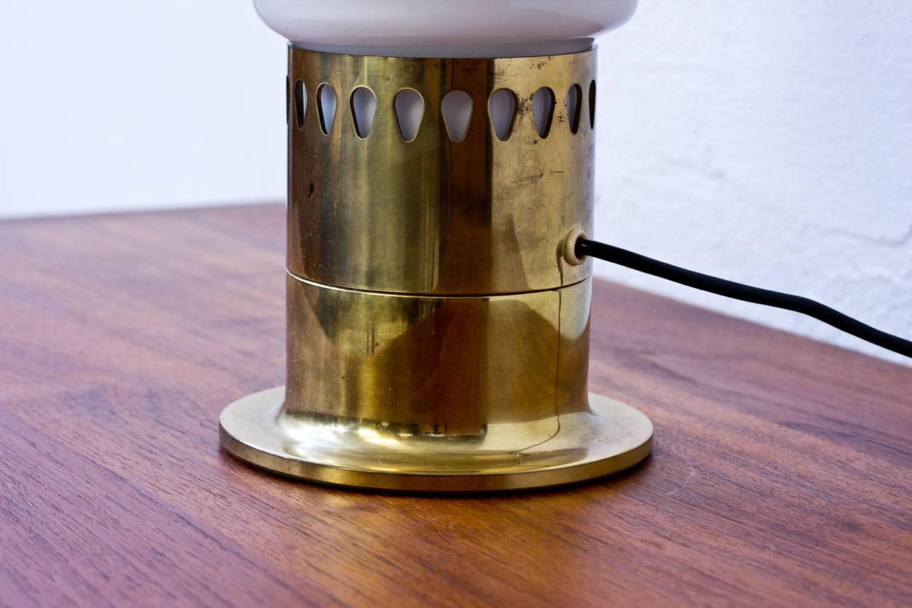Glass and Brass Table Lamp by Hans-Agne Jakobsson, Sweden, 1960s 3