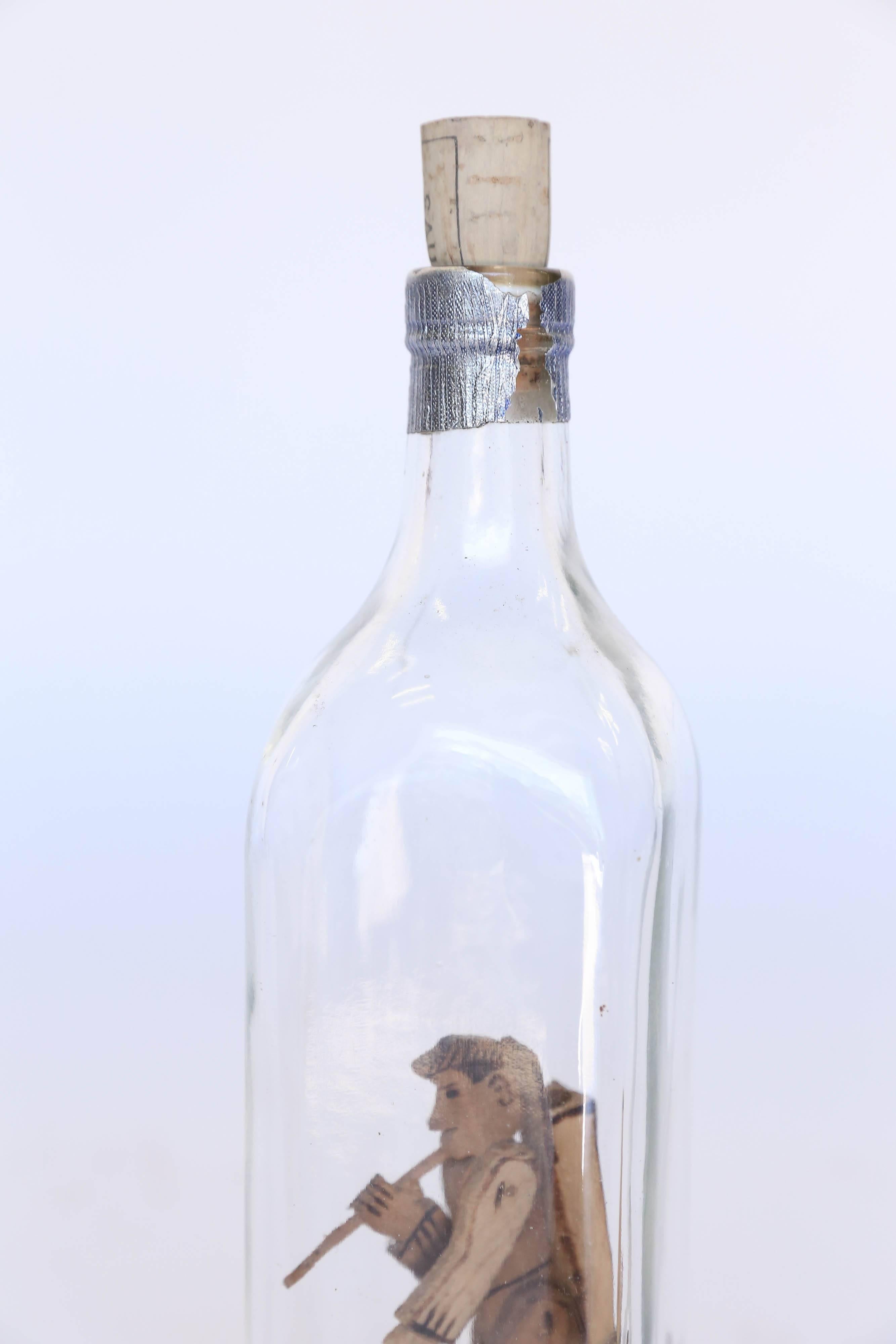 glass ship in a bottle decanter