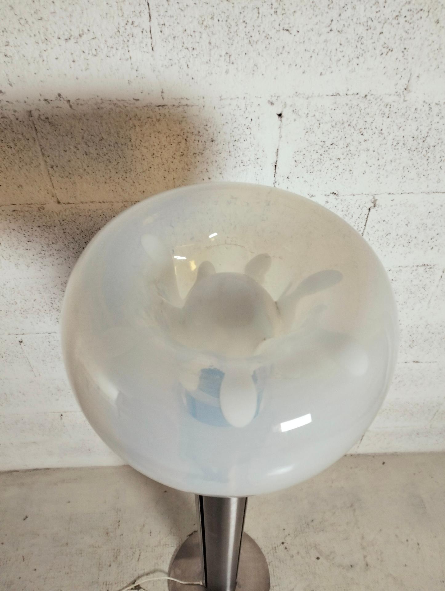 Lampada da terra in vetro e alluminio di Toni Zuccheri per Mazzega , anni '70 in vendita 4