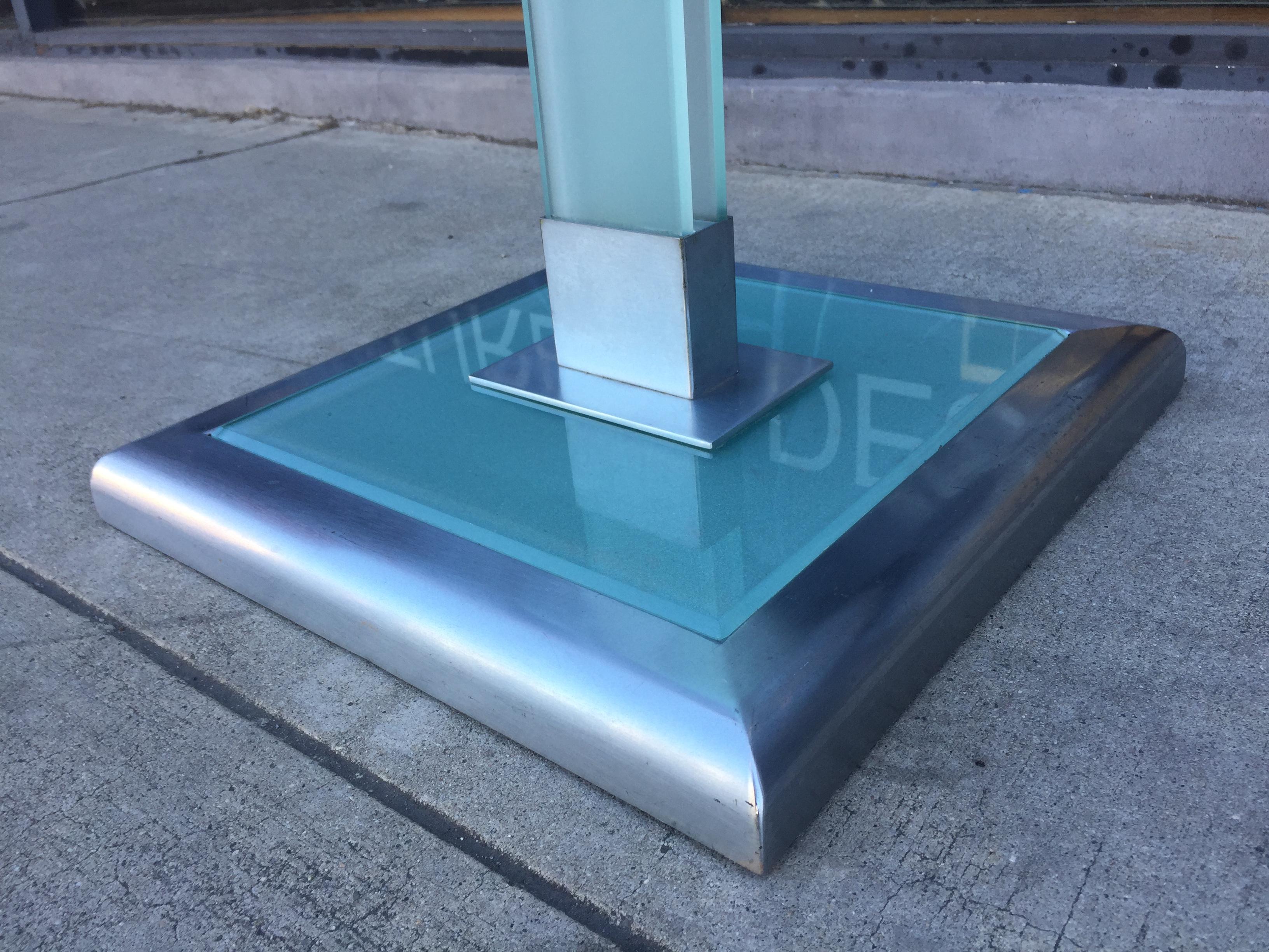 Glass and Aluminum Valet Stand by Fontana Arte 4