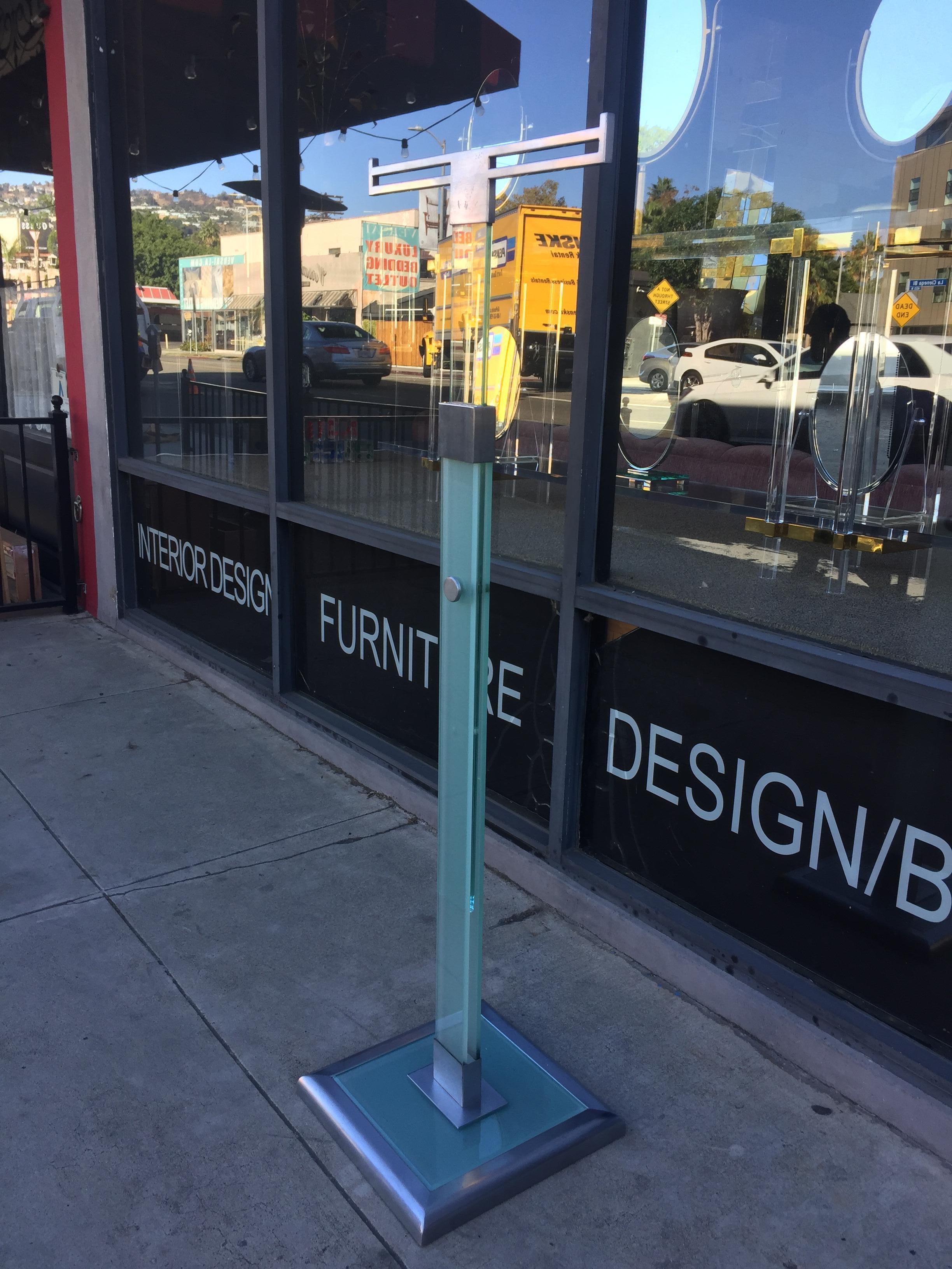 Glass and Aluminum Valet Stand by Fontana Arte 7