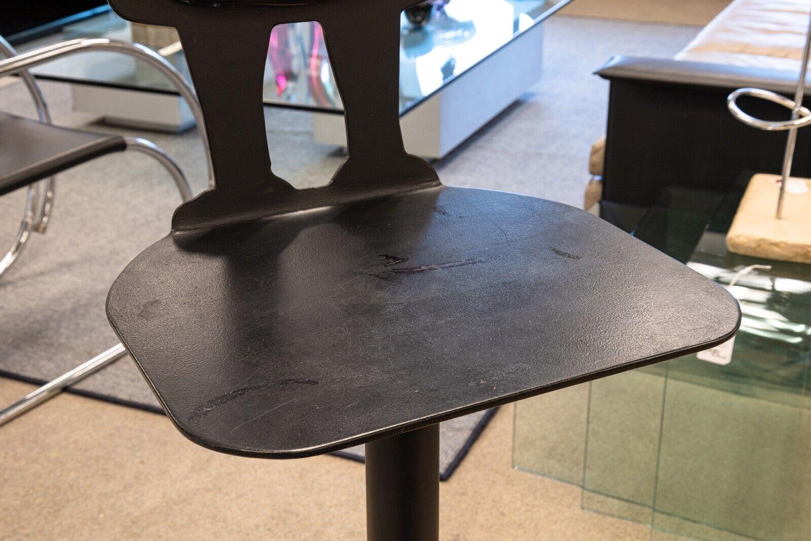 Glass and Black Metal Chair by Artist Drew Smith Signed and Dated 2
