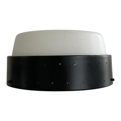 Lampada da incasso in vetro e metallo nero di Greco Illuminazione, anni
50, Italia