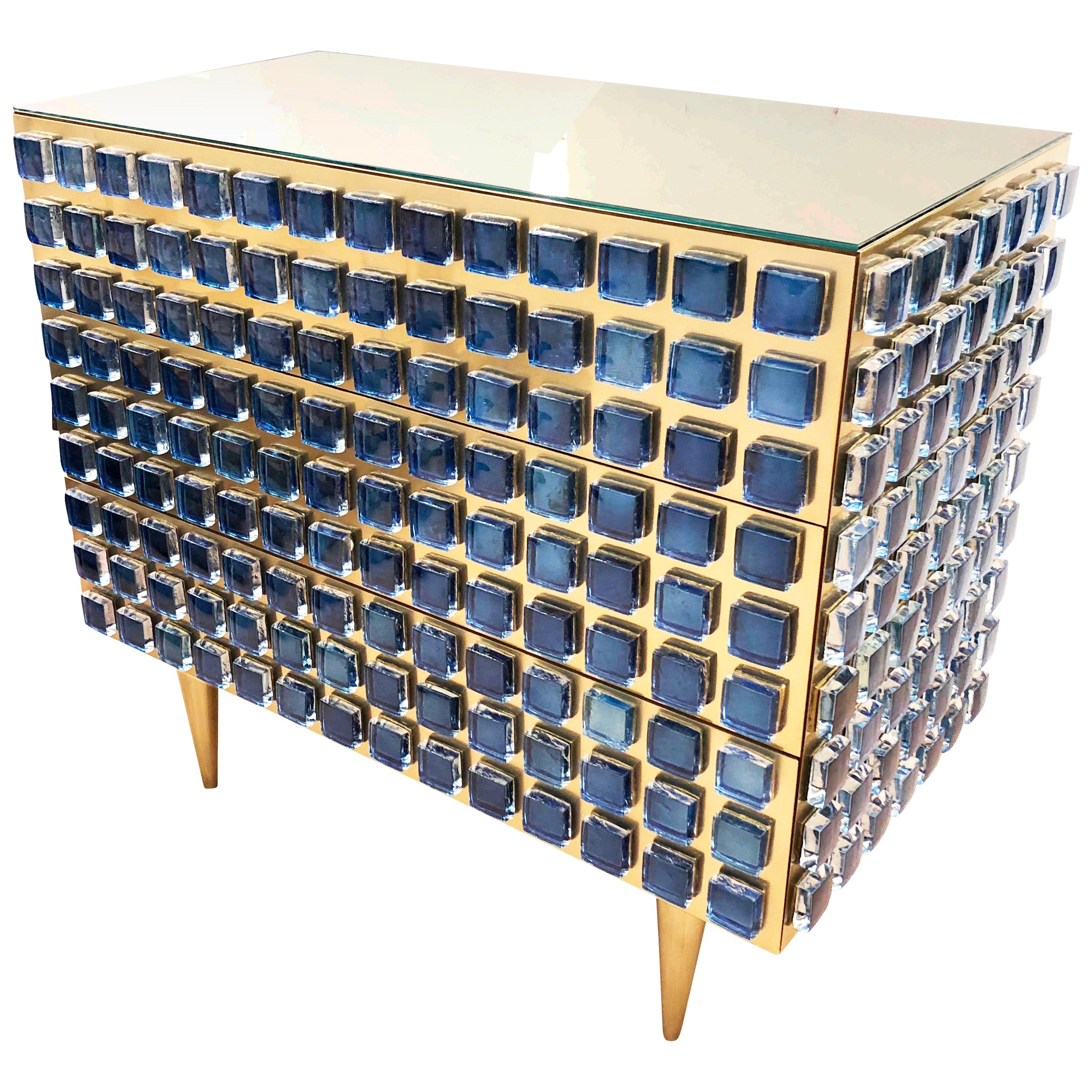 Glass and Brass Chest or Cabinet by Interno 43 for Gaspare Asaro