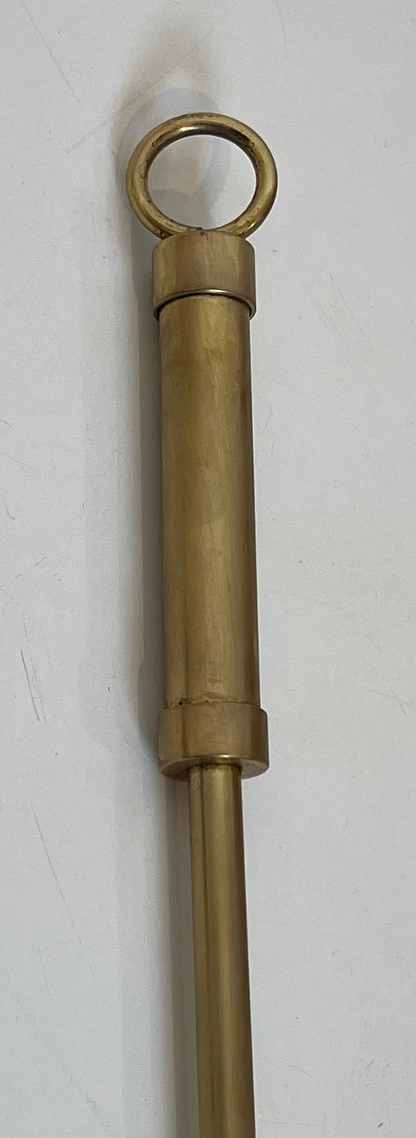 Herramientas para chimeneas de diseño de vidrio y latón en venta 7