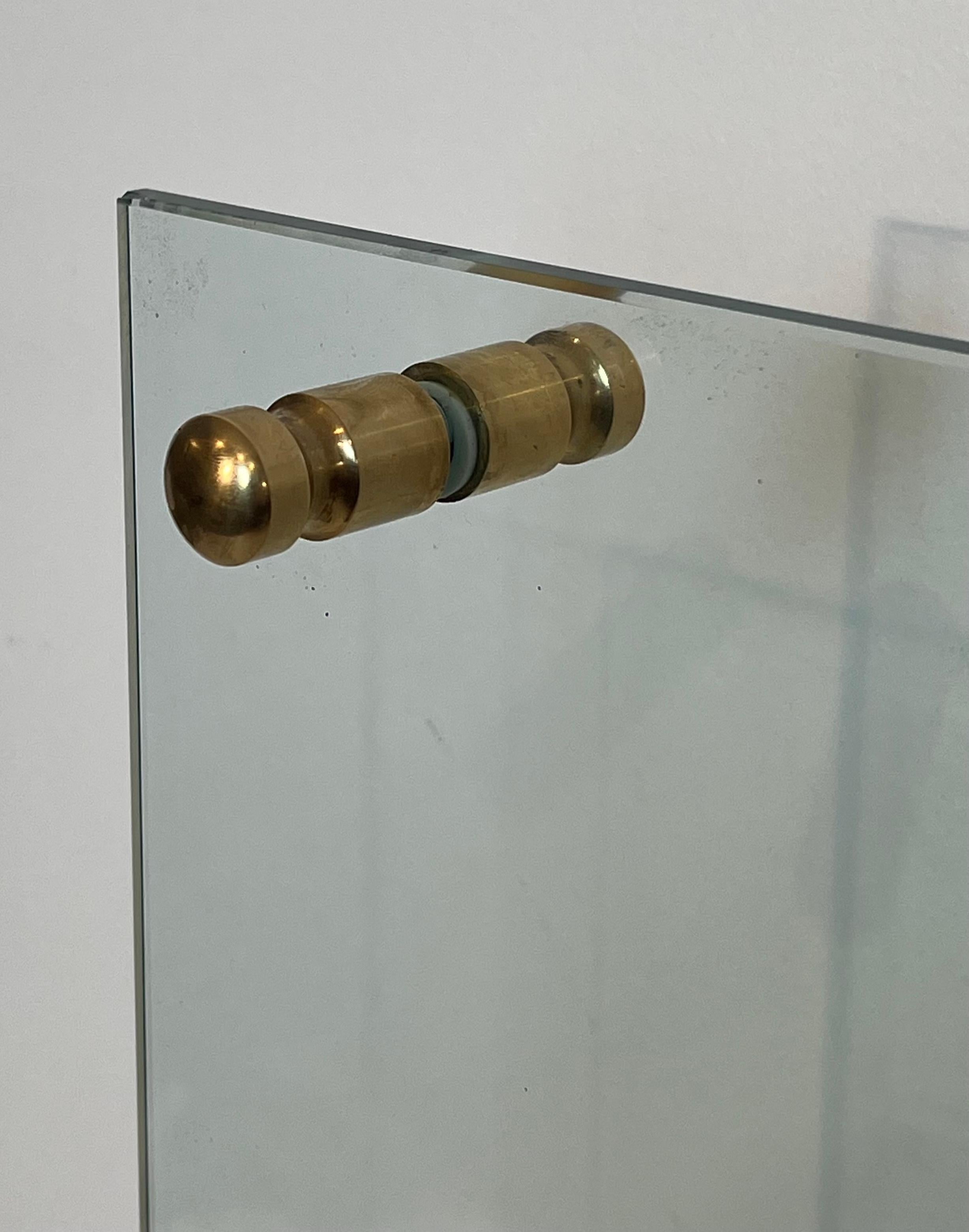 Herramientas para chimeneas de diseño de vidrio y latón Latón en venta