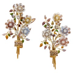 Glas- und Messing-Blumenleuchter von Oswald Haerdtl für J. 
L. Lobmeyr