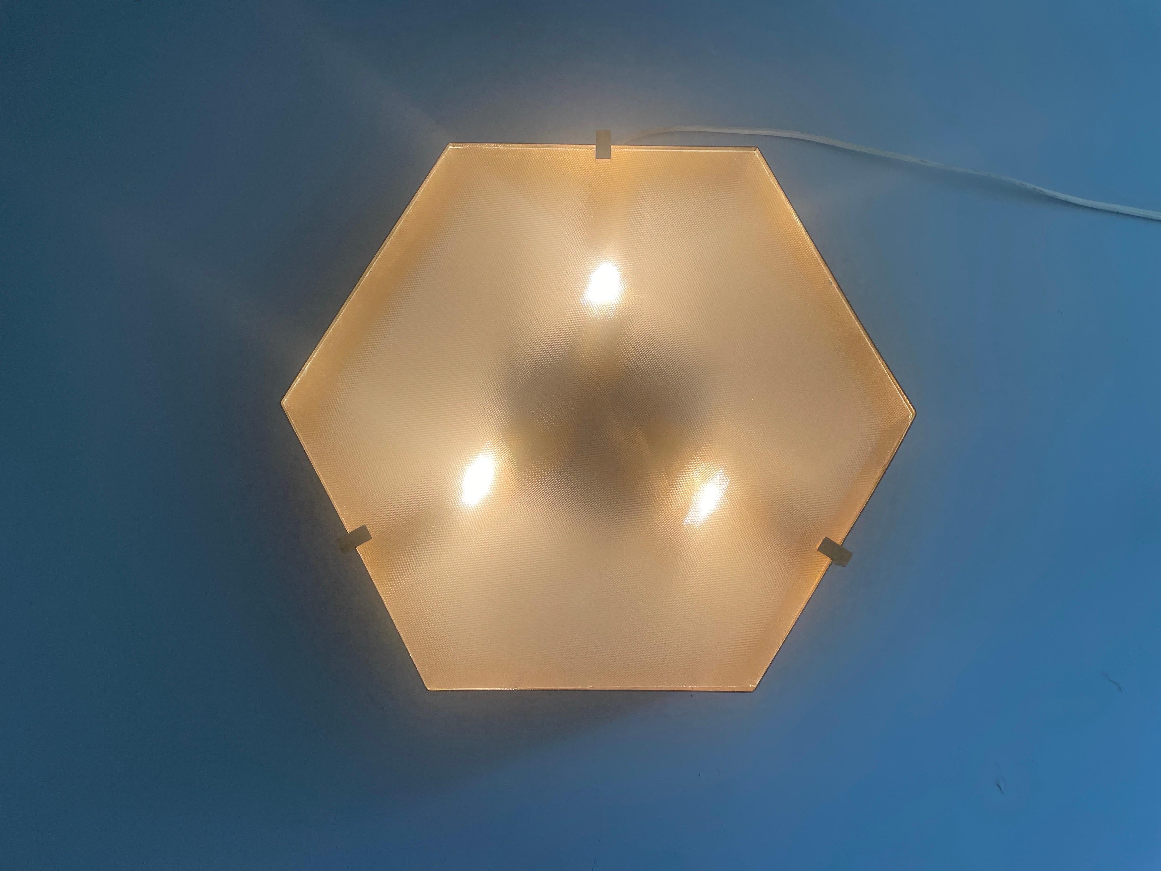 Empotrable de cristal y latón, Al estilo de Gio Ponti - Arredoluce, Años 50, Italia en venta 3