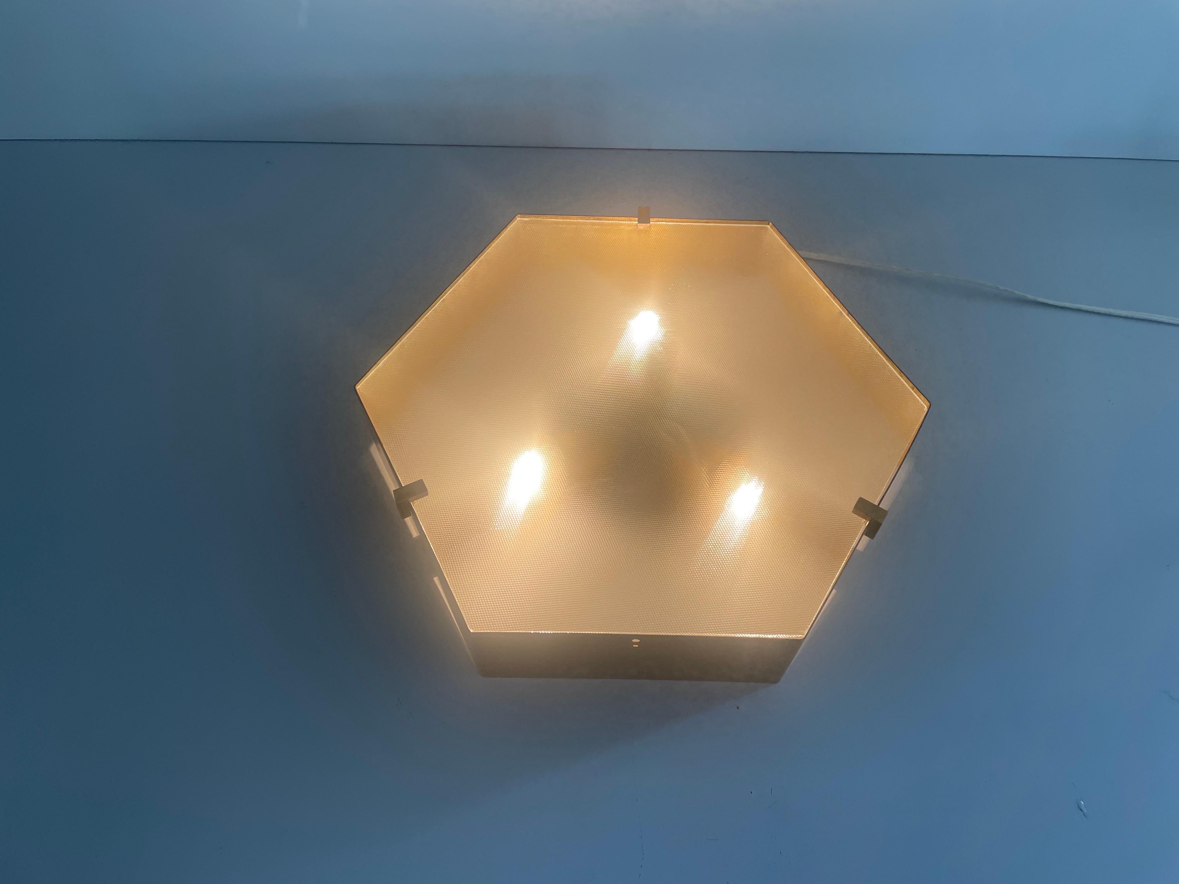 Empotrable de cristal y latón, Al estilo de Gio Ponti - Arredoluce, Años 50, Italia en venta 4