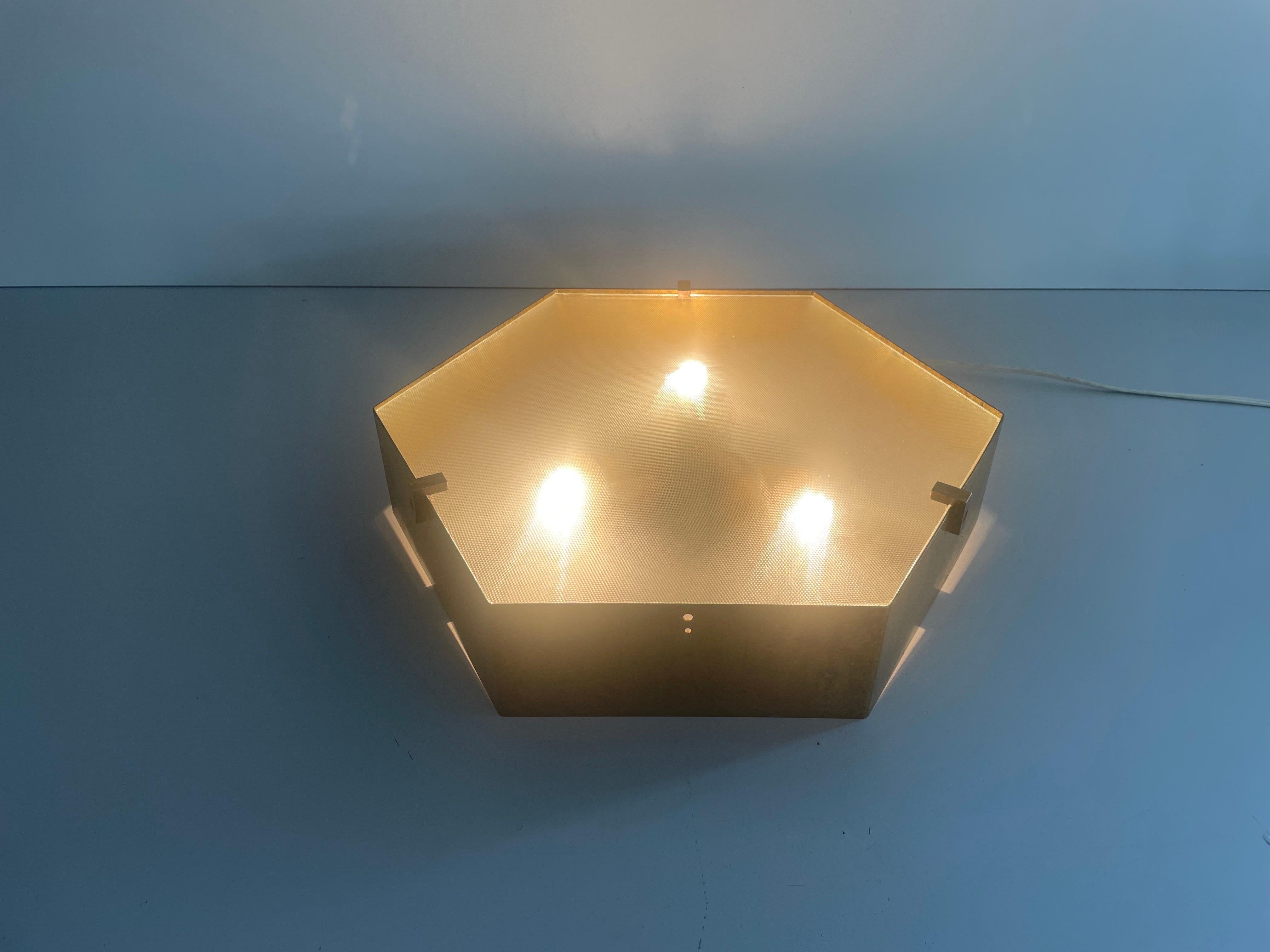 Empotrable de cristal y latón, Al estilo de Gio Ponti - Arredoluce, Años 50, Italia en venta 5