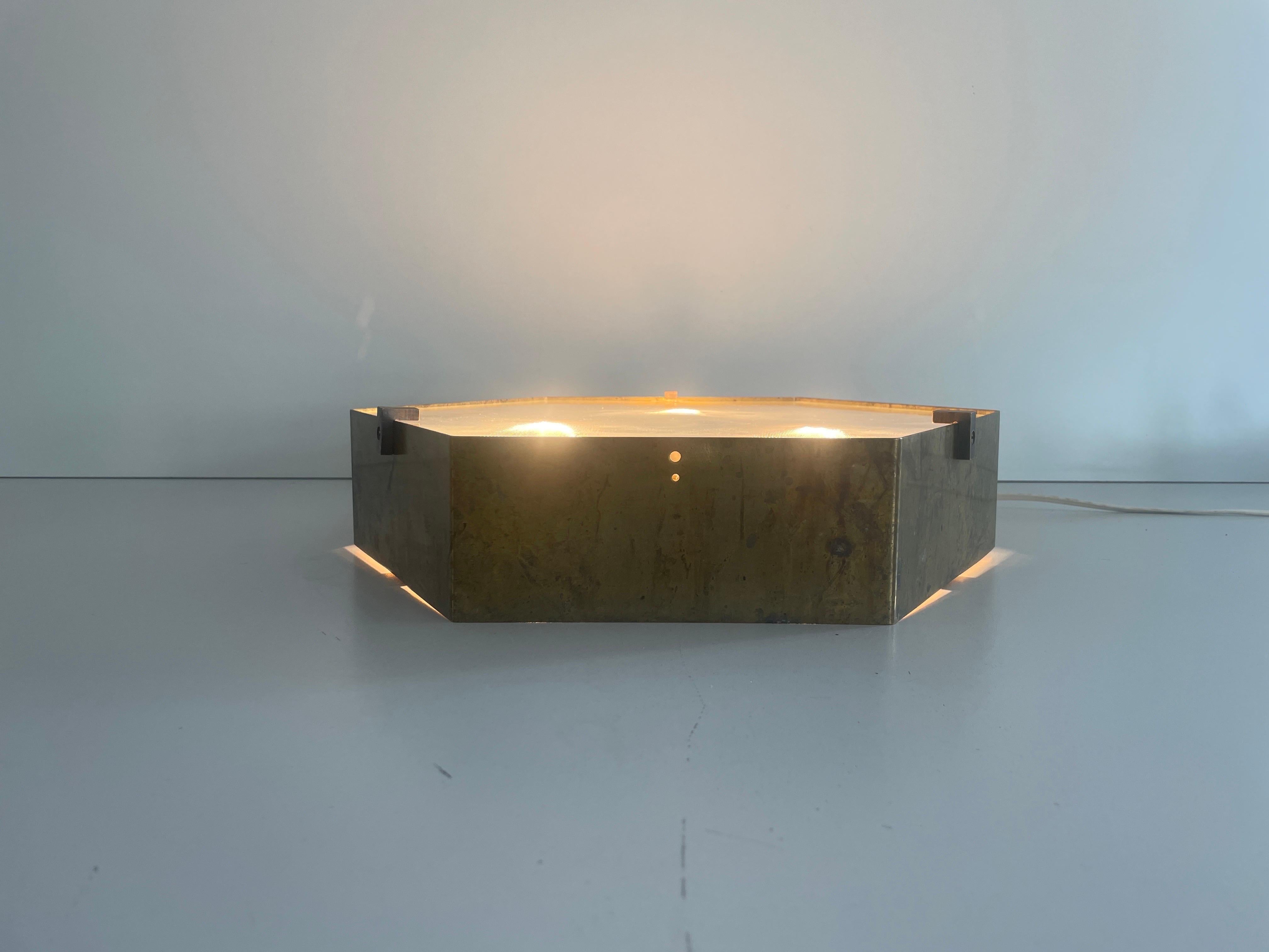 Empotrable de cristal y latón, Al estilo de Gio Ponti - Arredoluce, Años 50, Italia en venta 7