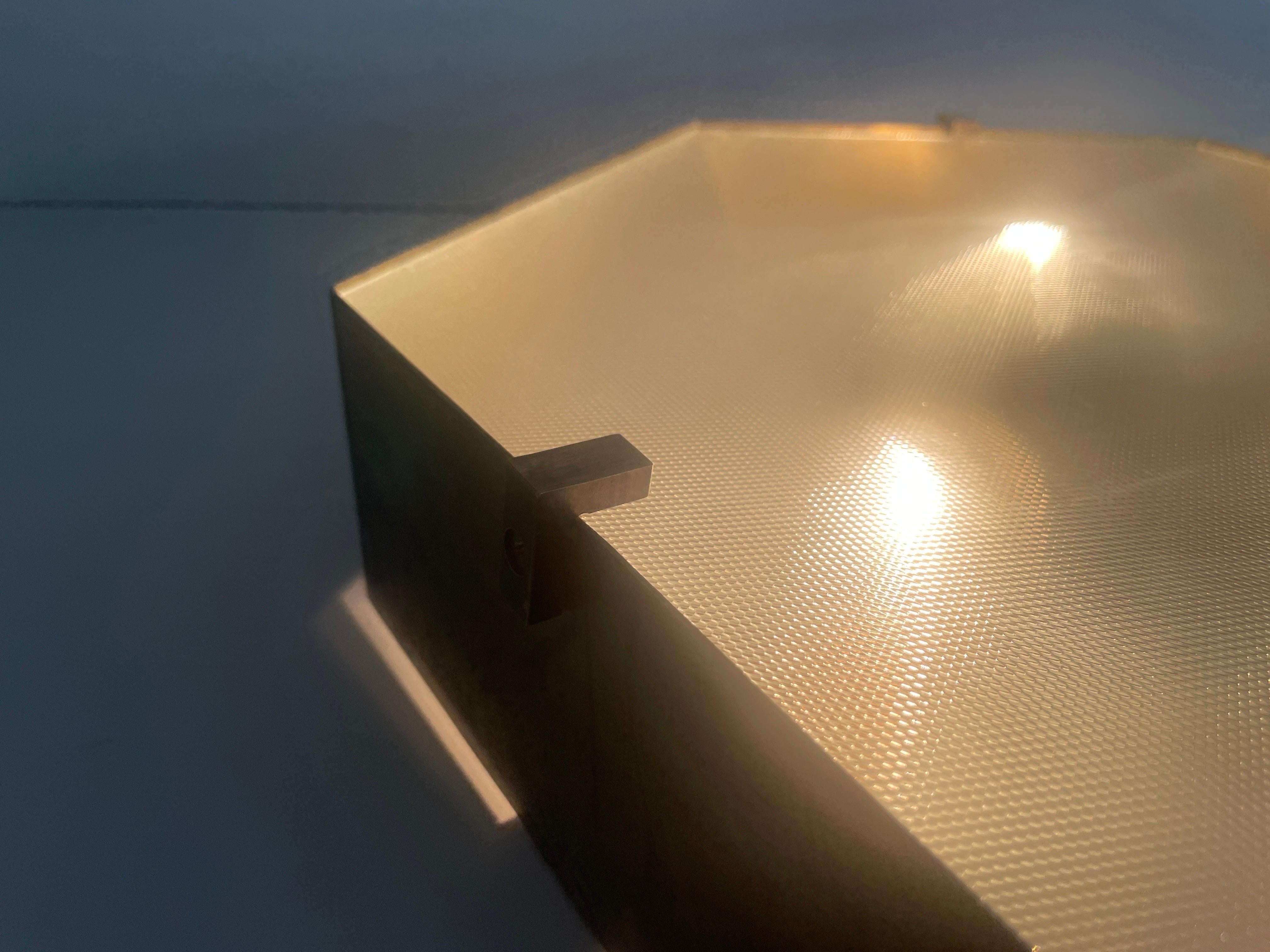 Empotrable de cristal y latón, Al estilo de Gio Ponti - Arredoluce, Años 50, Italia en venta 9