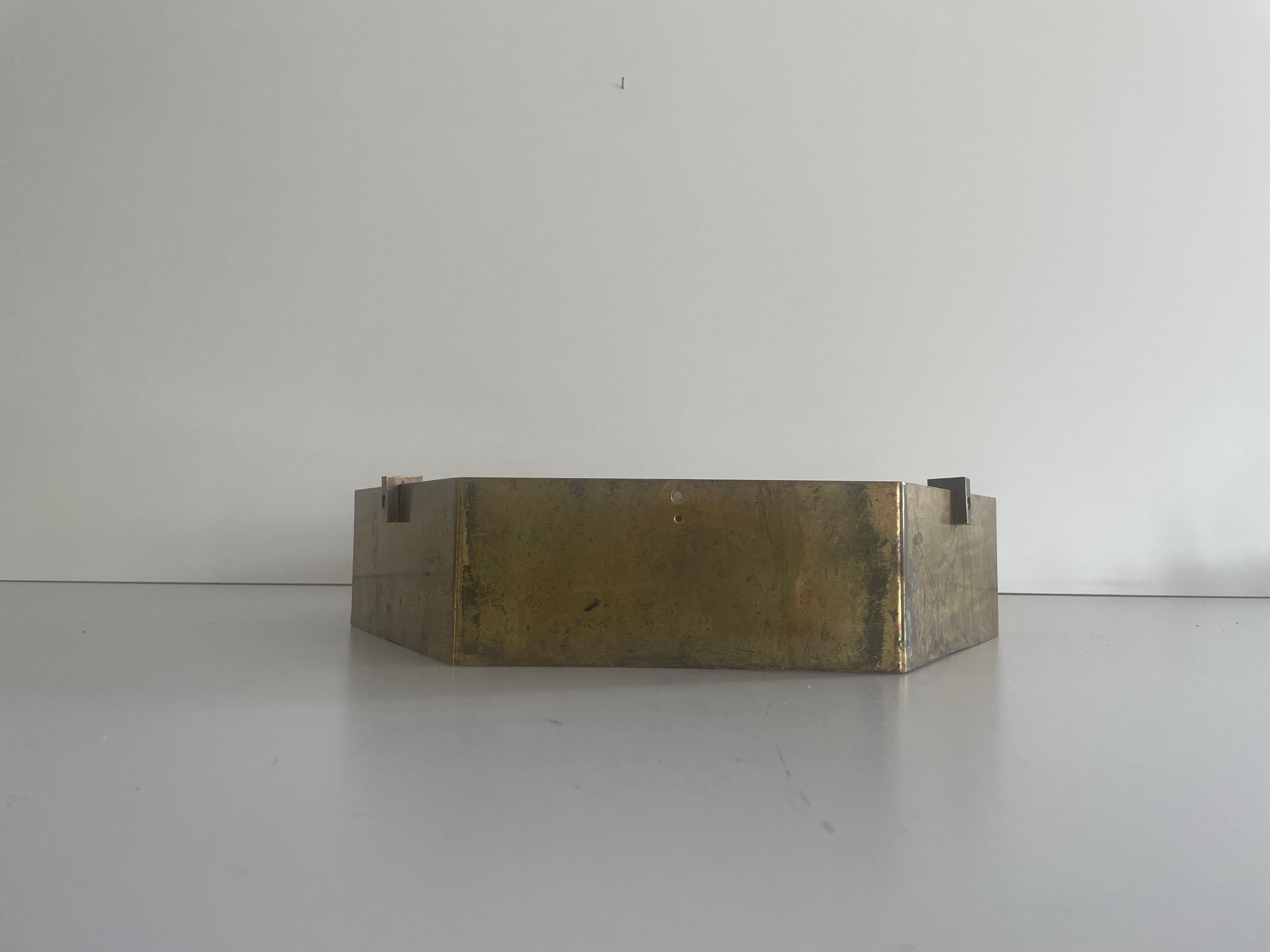 Empotrable de cristal y latón, Al estilo de Gio Ponti - Arredoluce, Años 50, Italia Moderno de mediados de siglo en venta