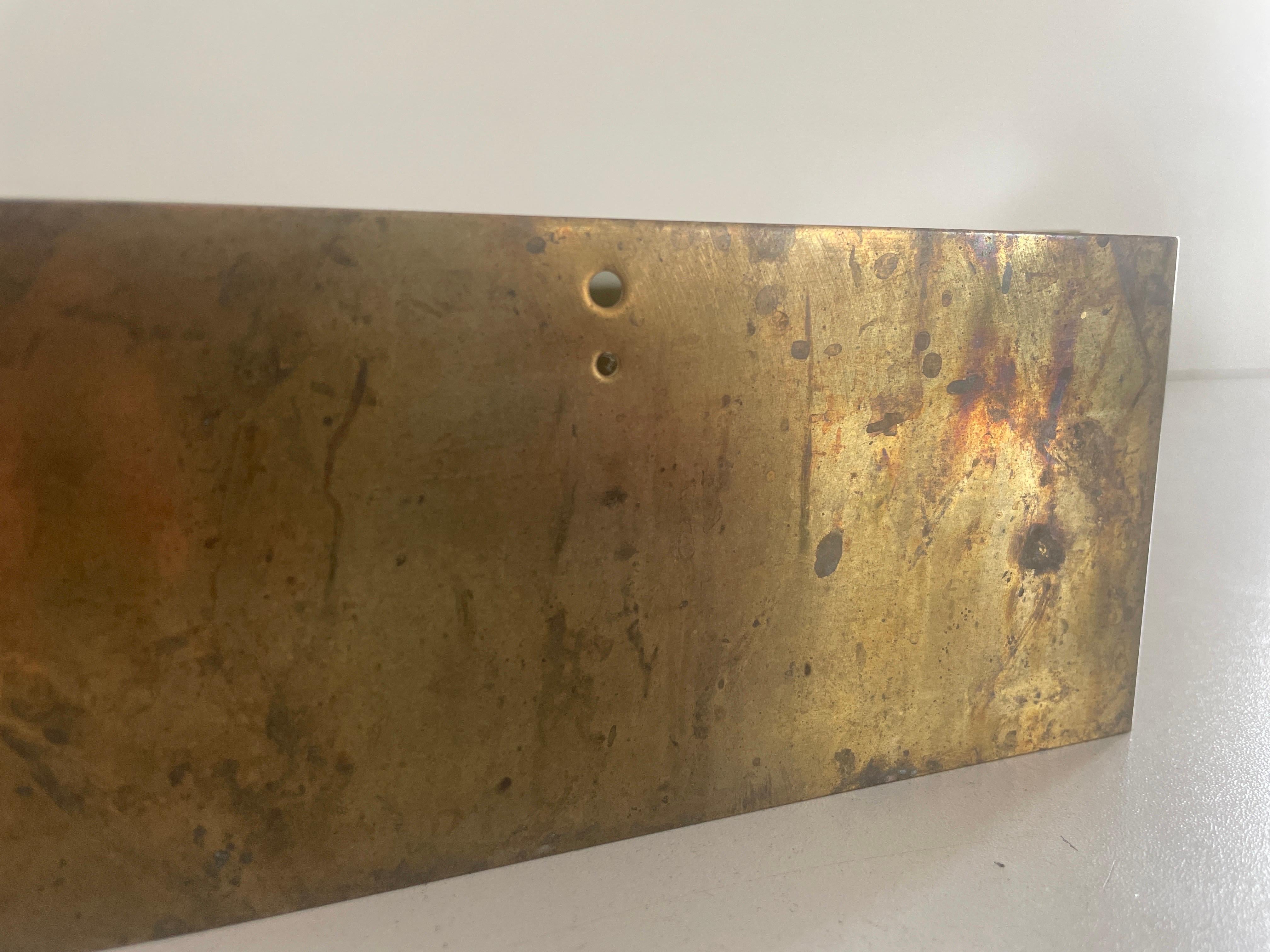 Empotrable de cristal y latón, Al estilo de Gio Ponti - Arredoluce, Años 50, Italia Latón en venta