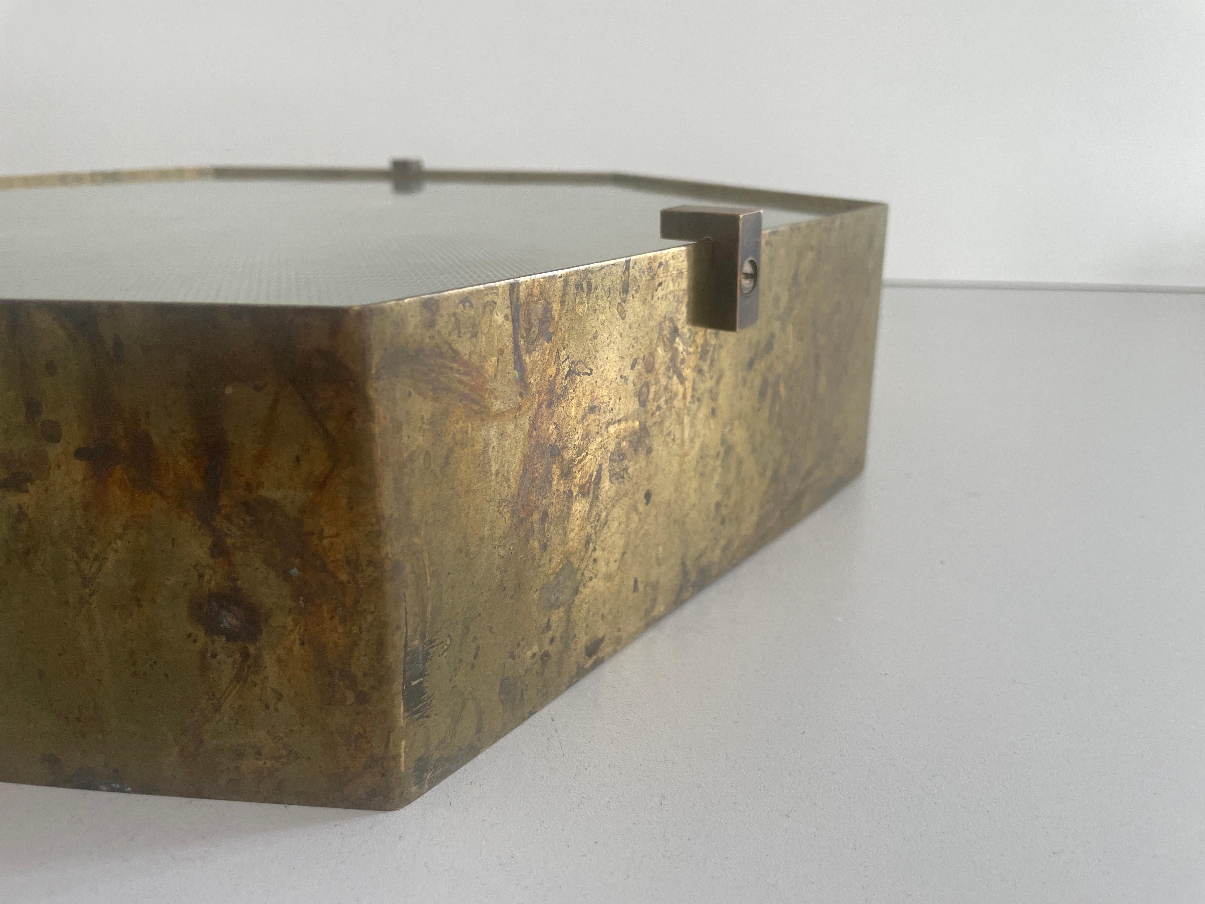 Empotrable de cristal y latón, Al estilo de Gio Ponti - Arredoluce, Años 50, Italia en venta 2