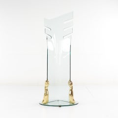 Glass and Brass Hands Coat Rack