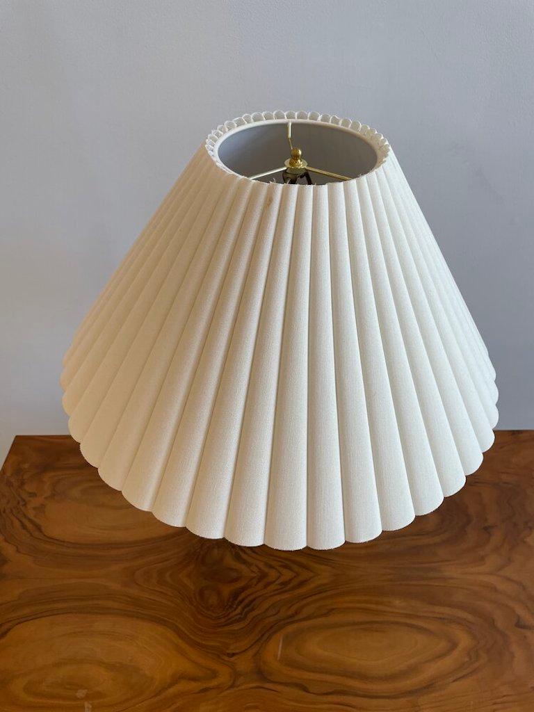 Mid-20th Century Glass and Brass Italian Table Lamp Attr. Fontana Arte
