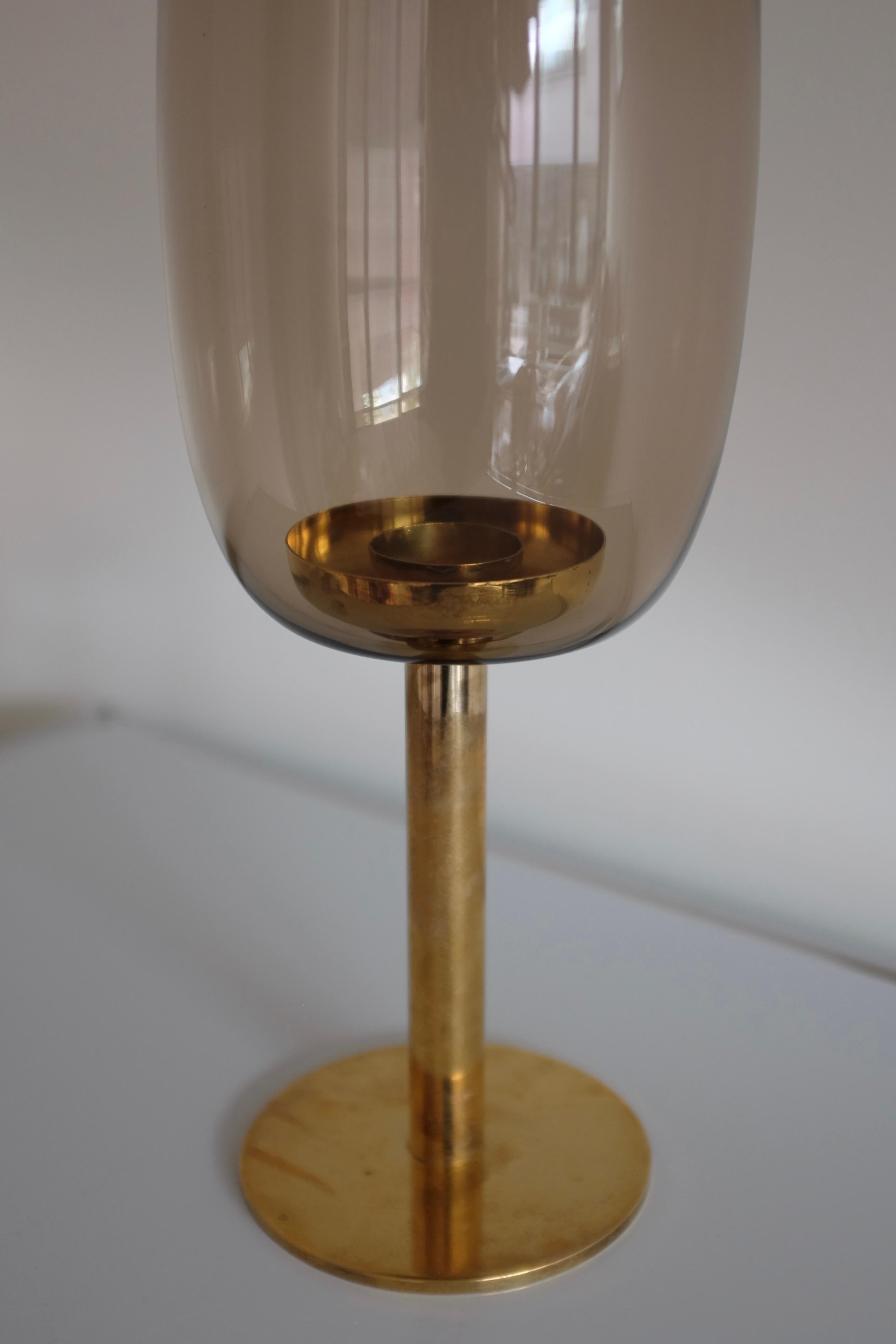 Mid-20th Century Glass and Brass Lantern Modell L27 by Hans Agne Jakobsson For Sale