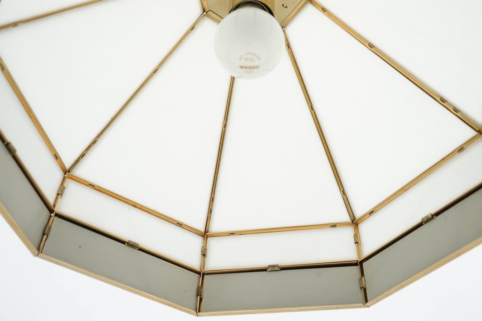 Glass and Brass Pendant by Cari Zalloni for Cazal 1969 In Good Condition For Sale In Frankfurt / Dreieich, DE