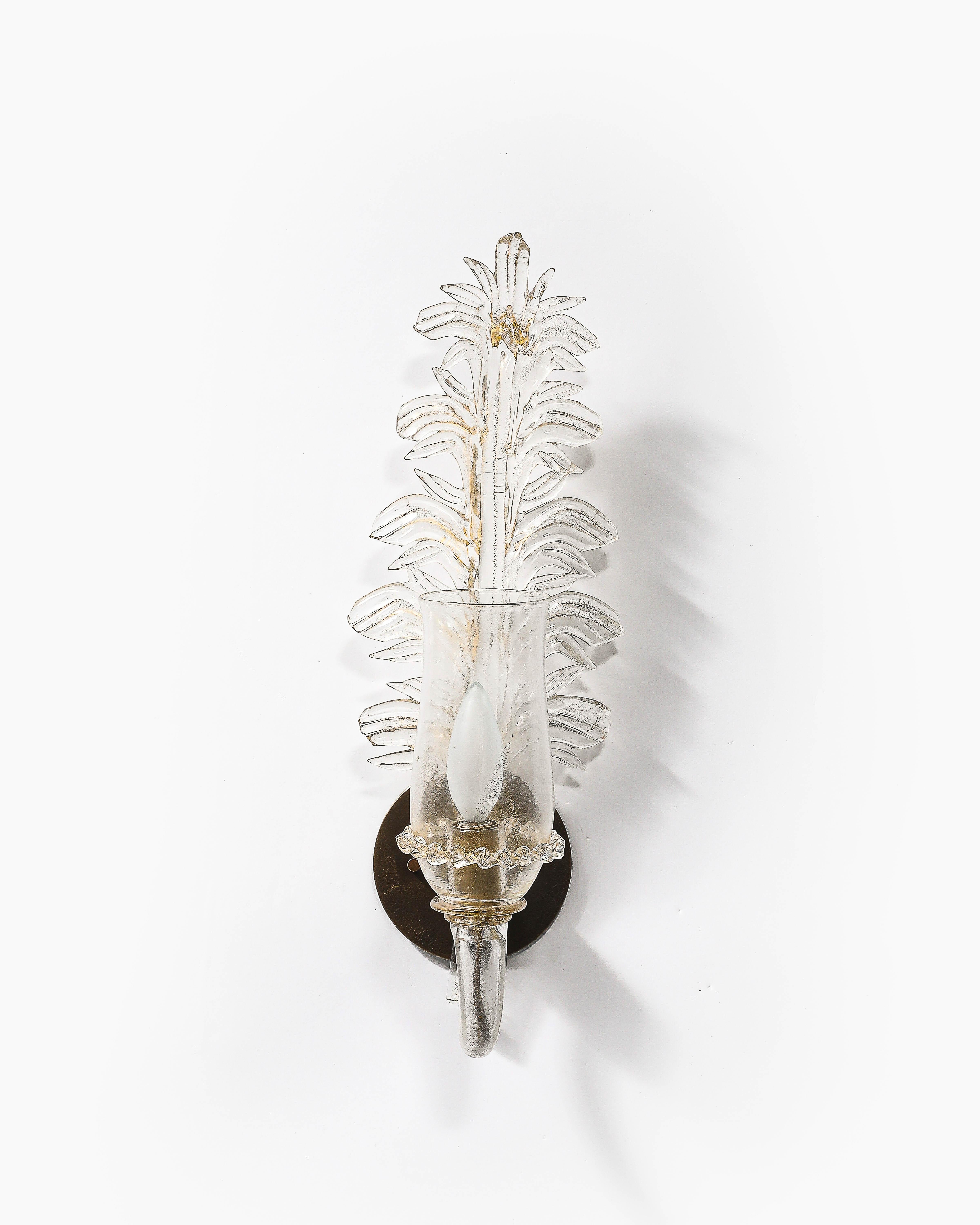 Appliques en verre et en laiton par Seguso de Verti D'Arte, Italie, c.C. 1948 en vente 5