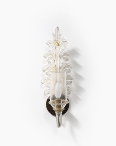 Glass and Brass Sconces by Seguso de Verti D'Arte, Italy, c. 1948