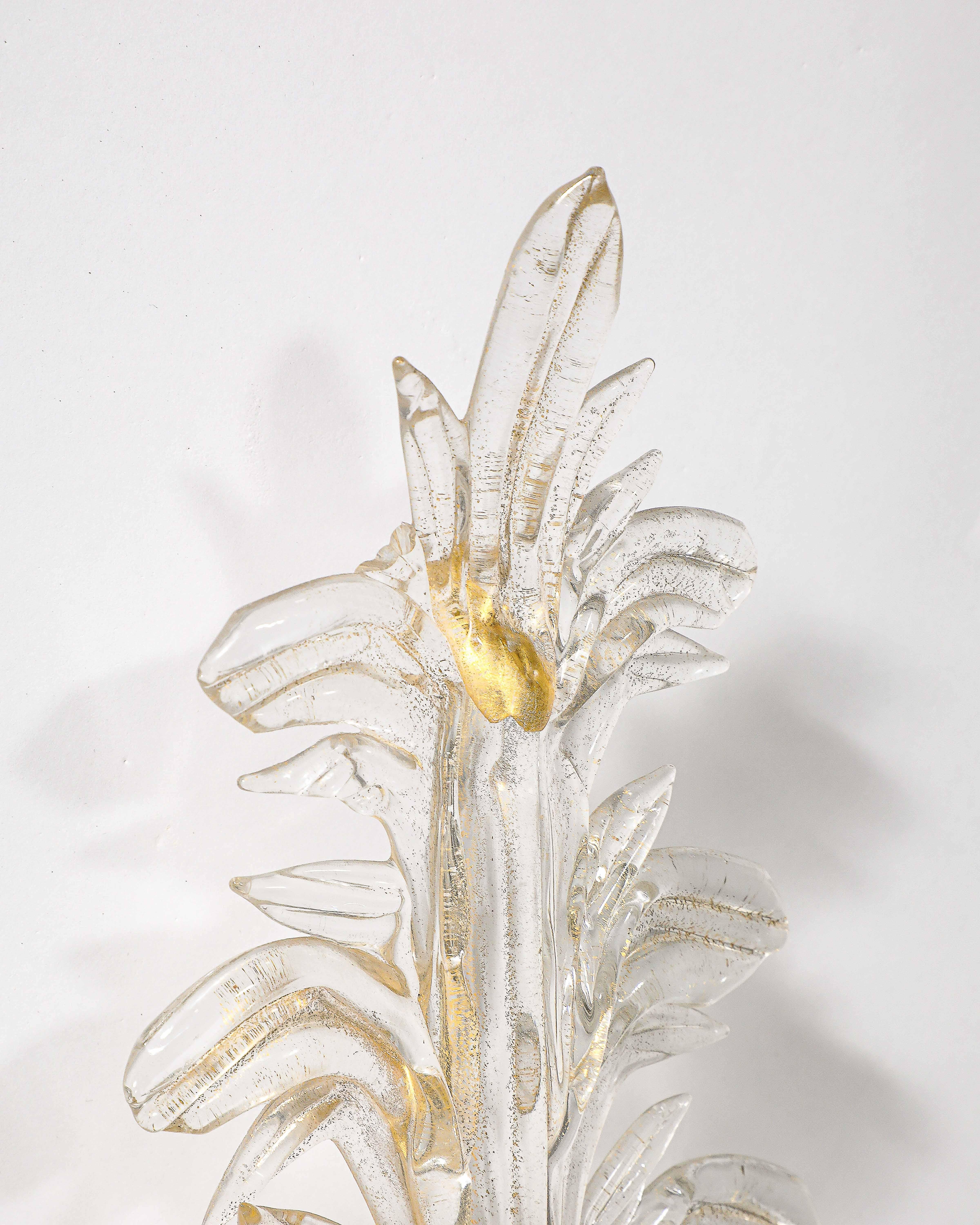 Appliques en verre et en laiton par Seguso de Verti D'Arte, Italie, c.C. 1948 en vente 2