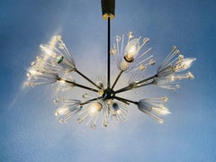 Lampadario 'Snowflake' in vetro e ottone di Emil Stejnar per Rupert Nikoll, anni '60