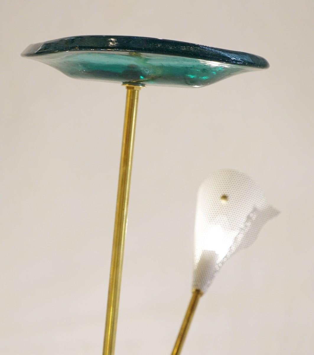 Glass and Brass Sputnik Chandelier, Belgian Creation Signed 