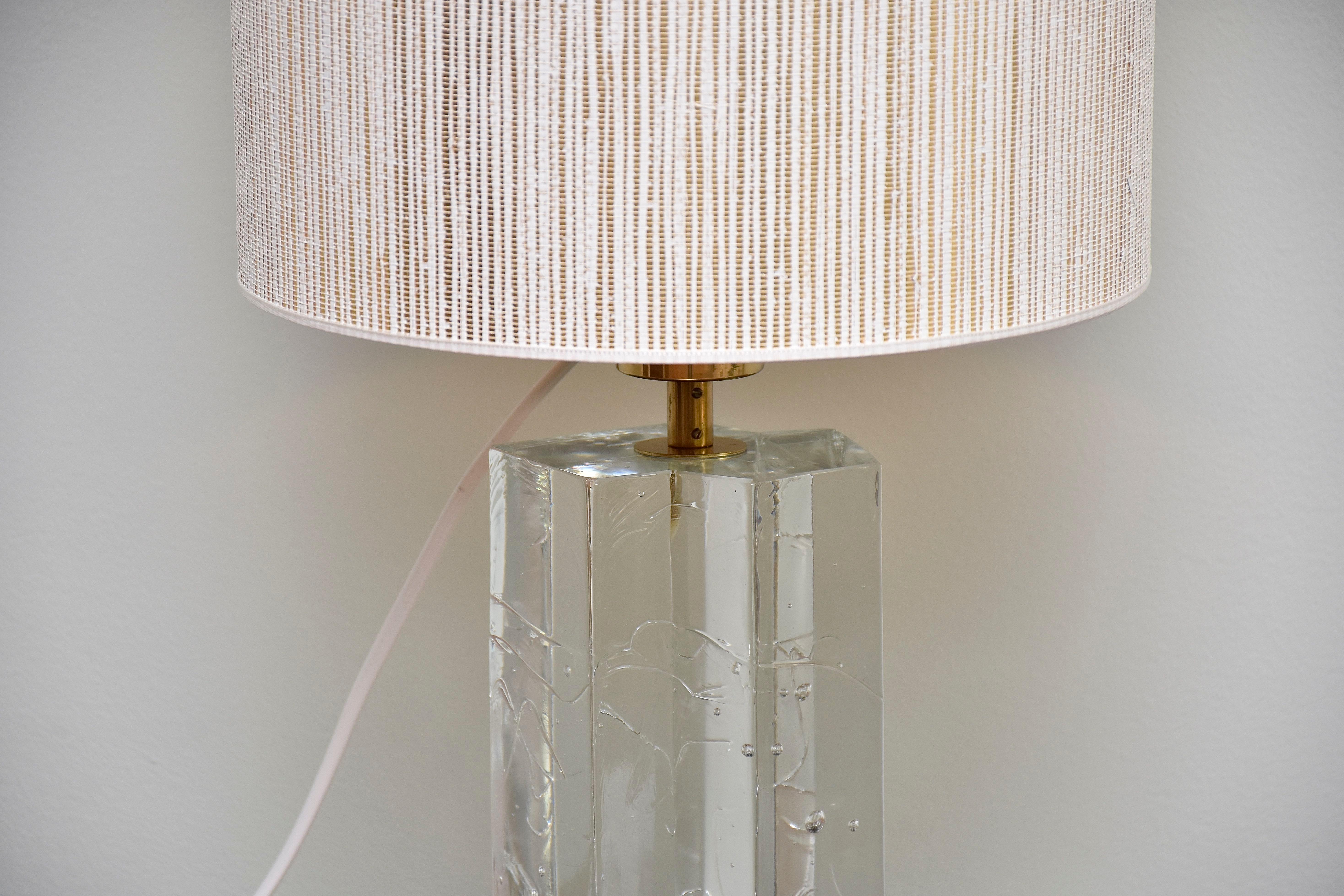 Finnish Glass and brass table lamp 'Arkipelago' by Timo Sarpaneva For Sale