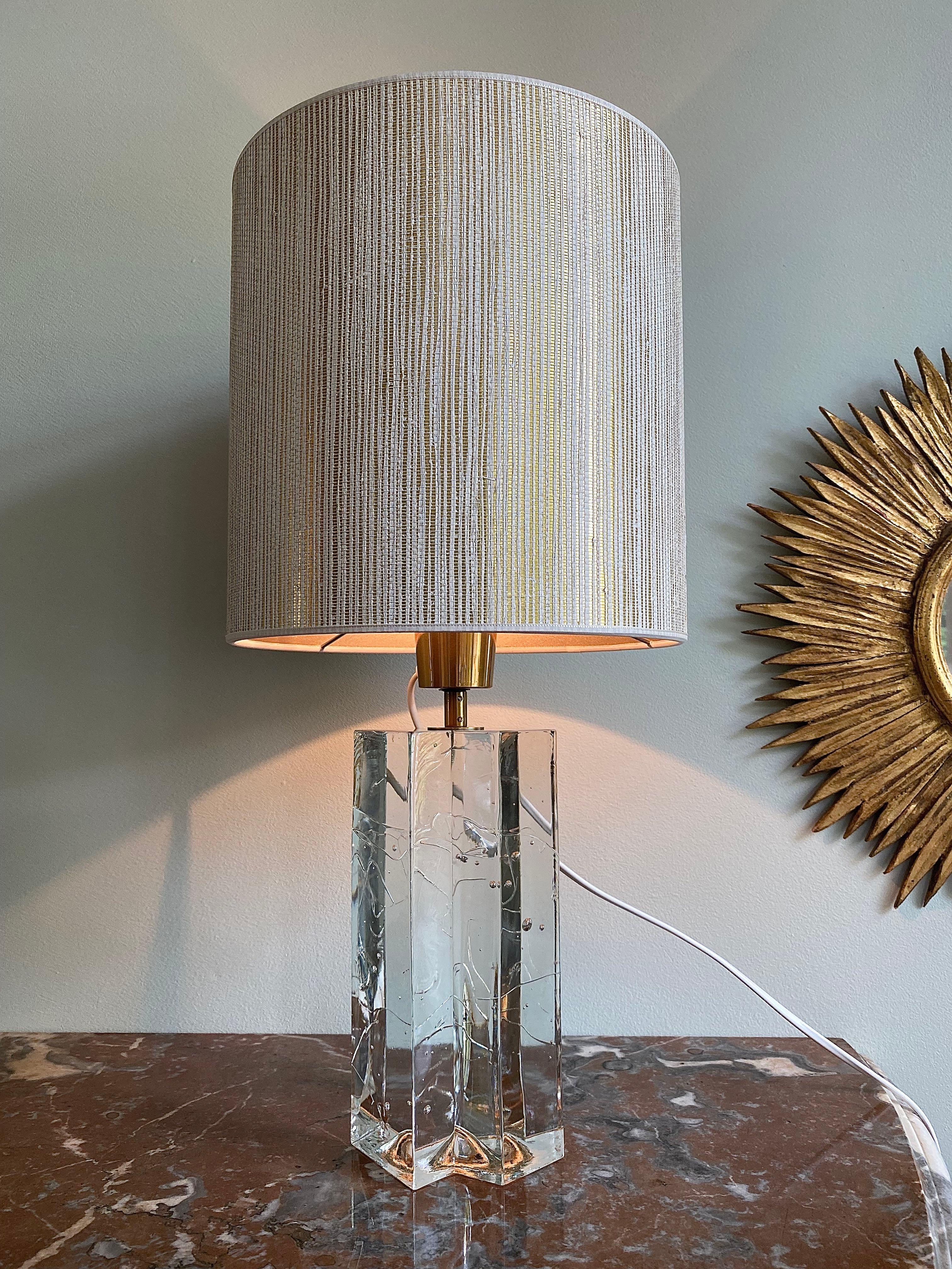 Brass Glass and brass table lamp 'Arkipelago' by Timo Sarpaneva For Sale