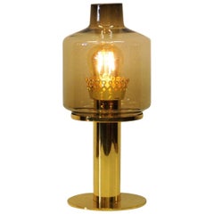 Glass and Brass Table Lamp B102 by Hans-Agne Jakobsson, 1960s, Sweden