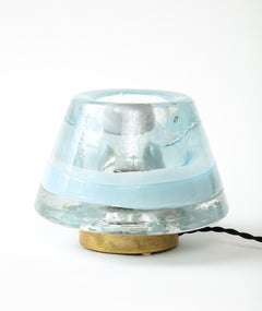 Glass and Brass Table Lamp "Gill" by Renato Toso and Roberto Pamio, Italy