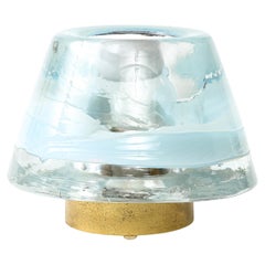 Vintage Glass and Brass Table Lamp "Gill" by Renato Toso and Roberto Pamio, Italy