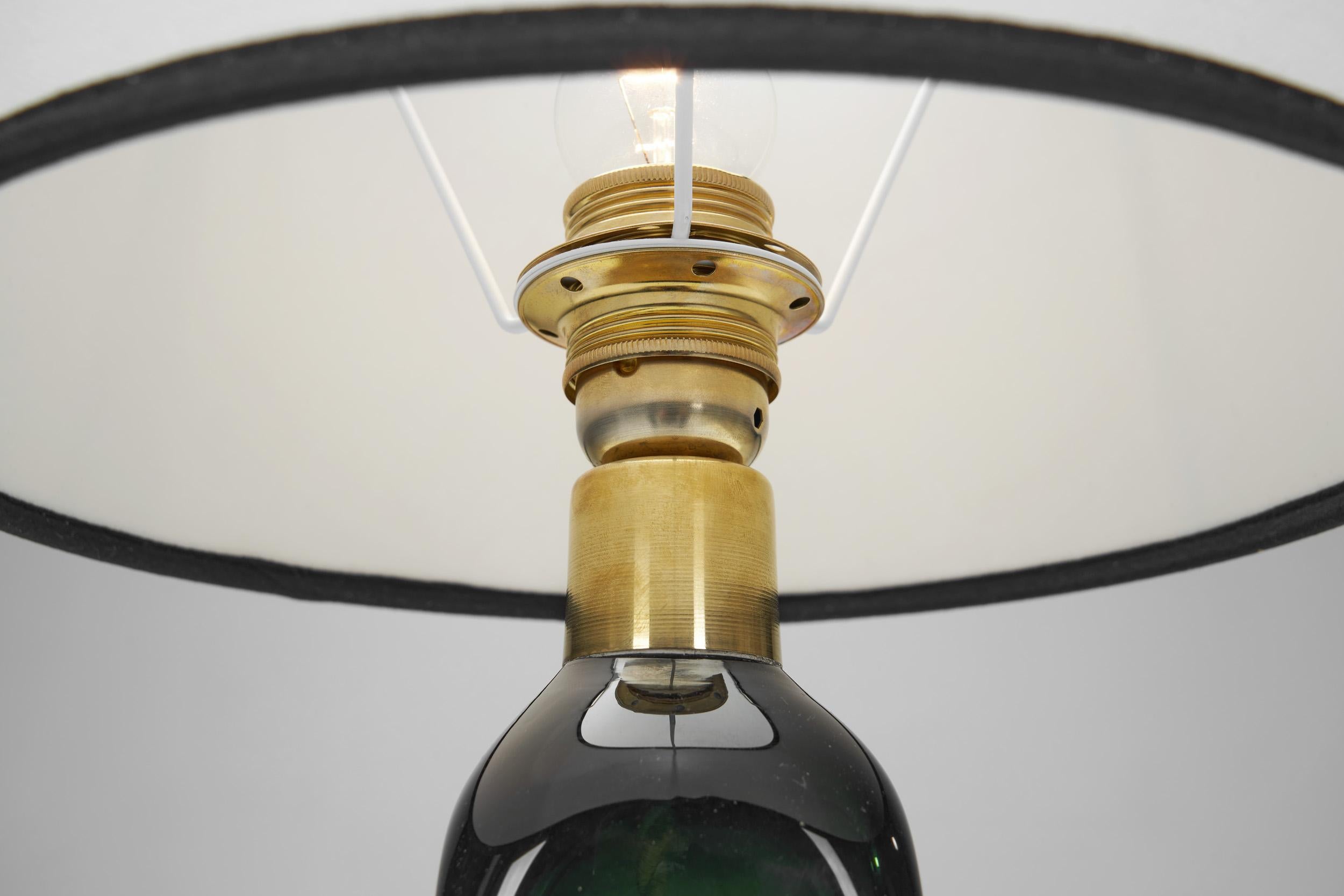 Lampes de table en verre et laiton de Carl Fagerlund pour Orrefors, Suède 20e siècle en vente 7