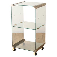 Glass and brass trolley by Gallotti & Radice
