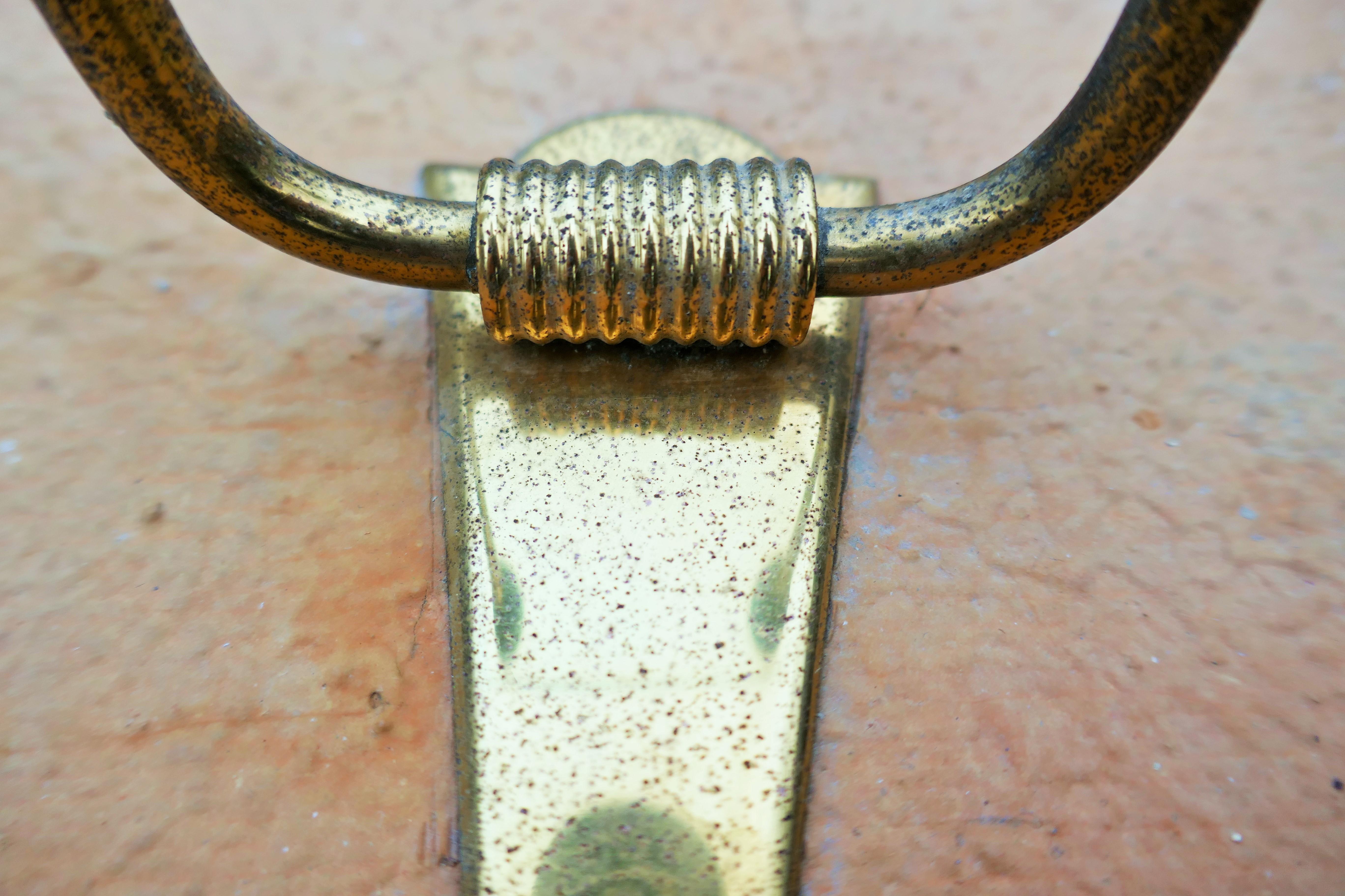 Glass and brass wall coat rack For Sale 3