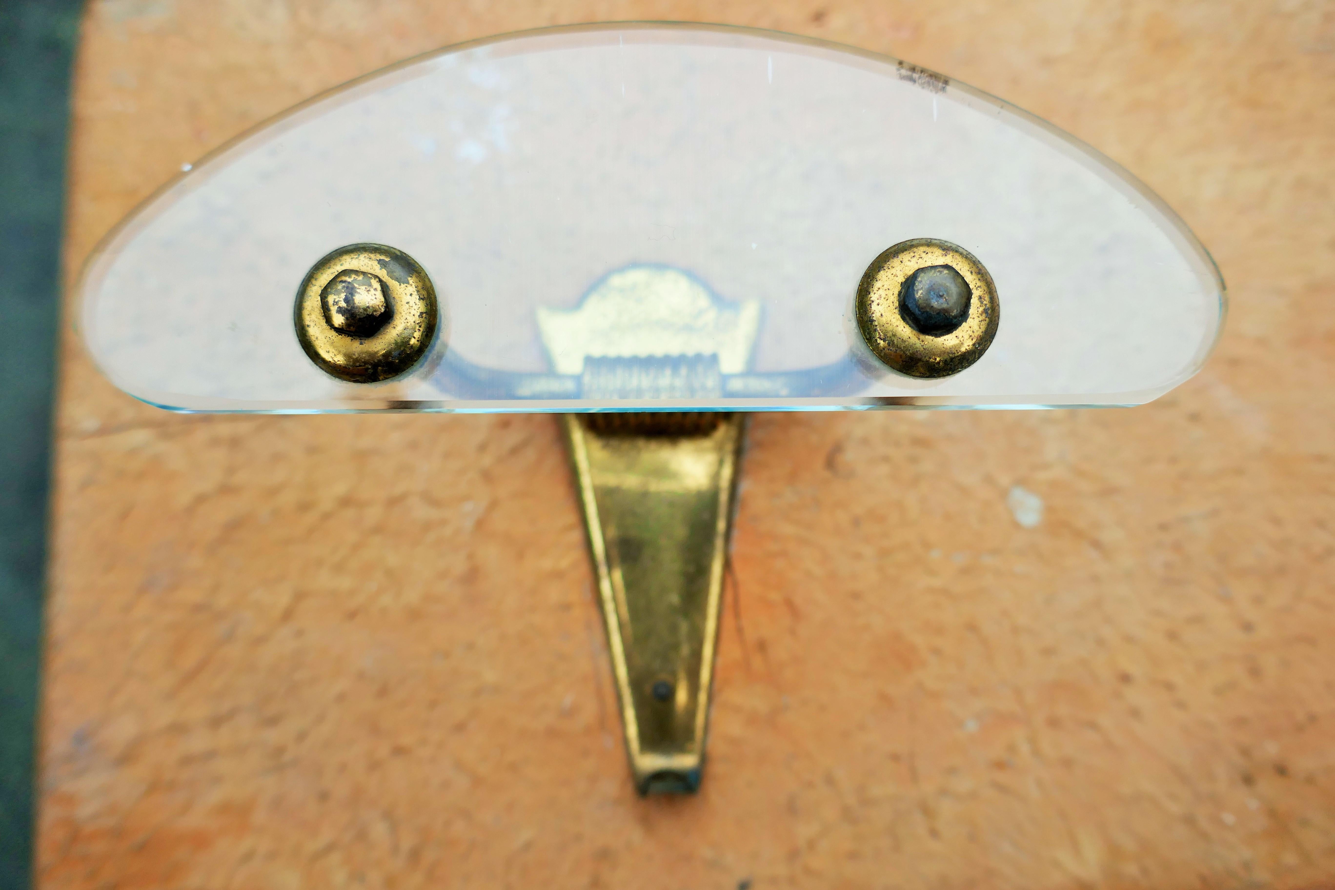 Glass and brass wall coat rack For Sale 4
