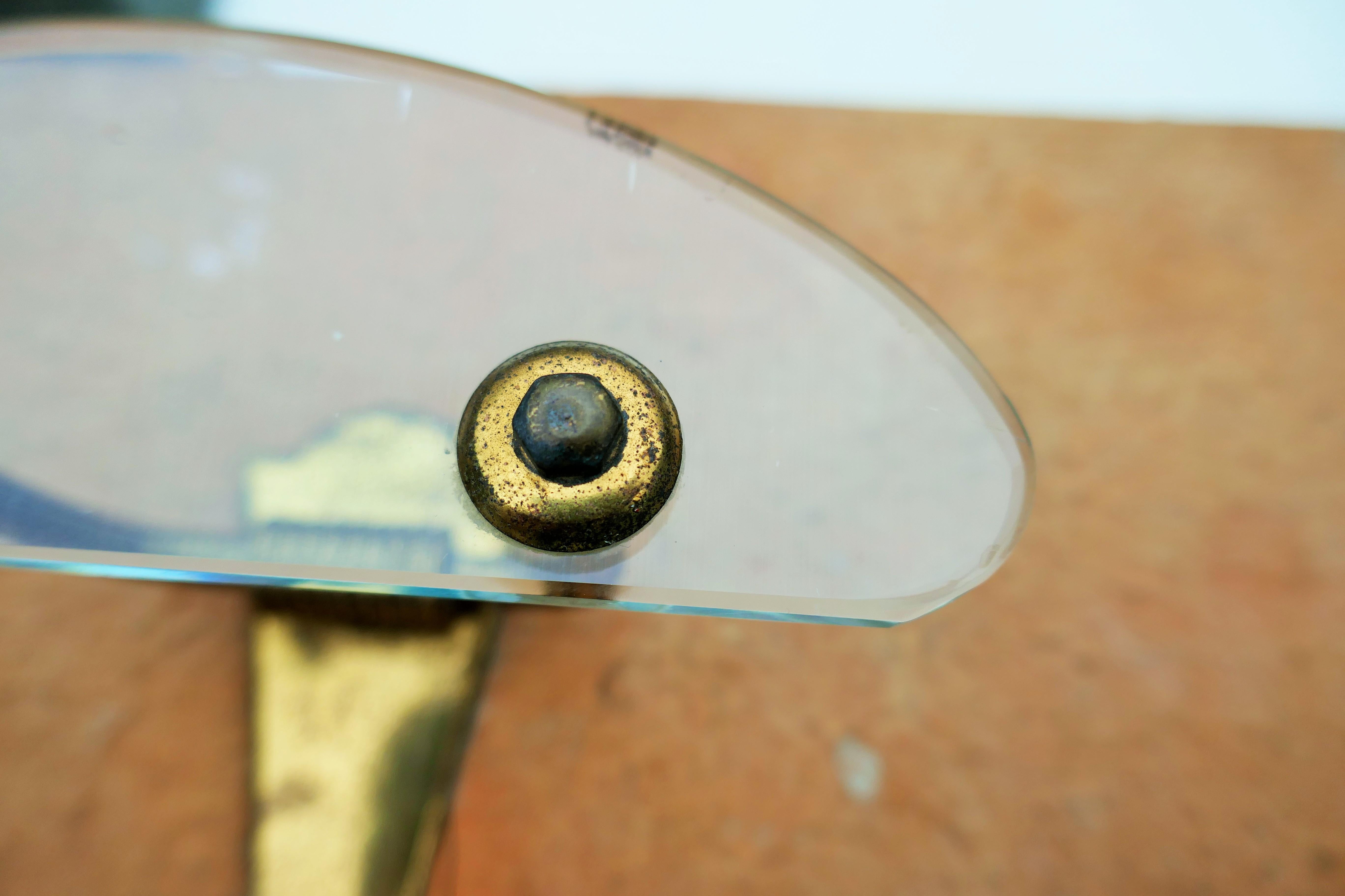 Glass and brass wall coat rack For Sale 5