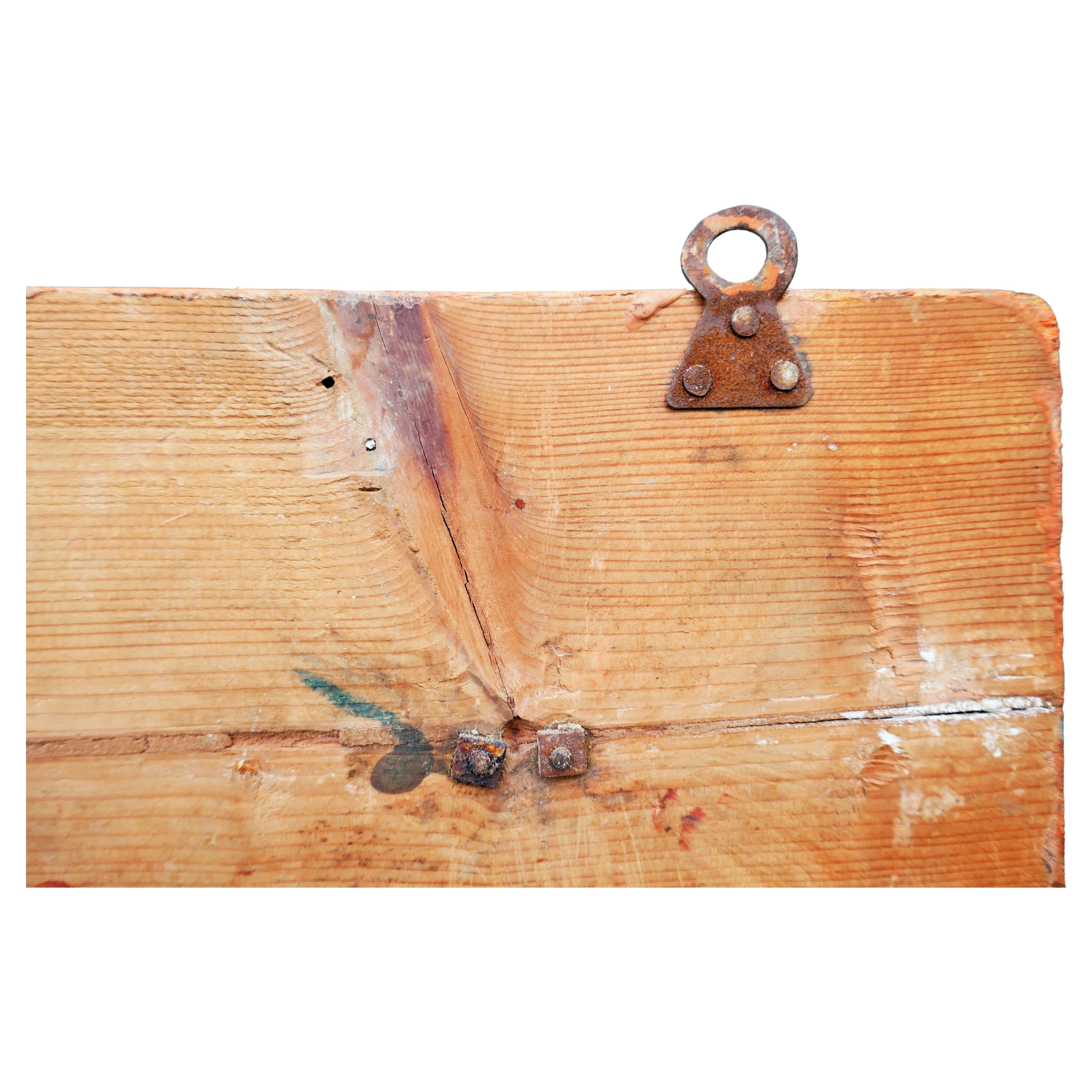 Mid-20th Century Glass and brass wall coat rack For Sale