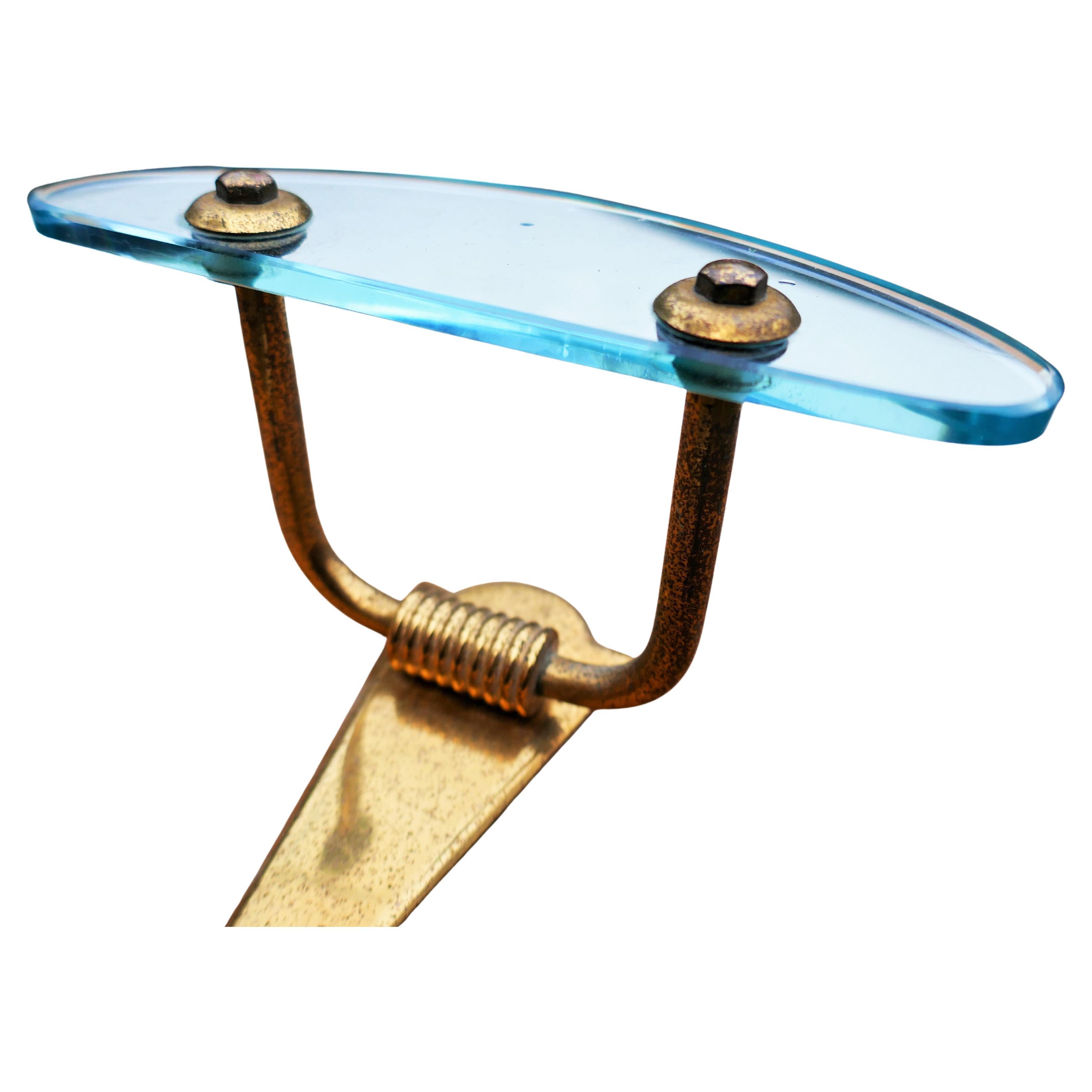 Glass and brass wall coat rack For Sale 1