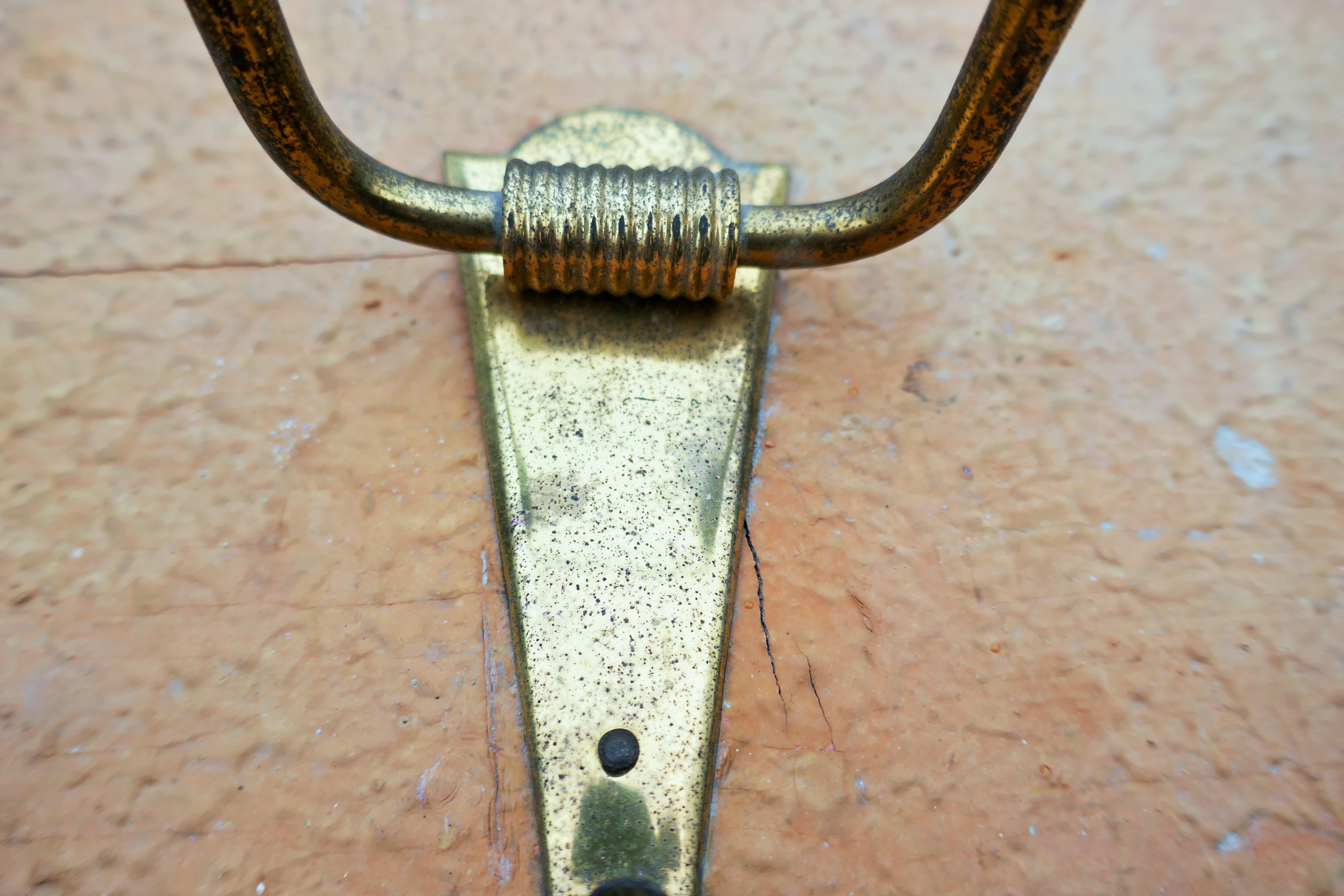 Glass and brass wall coat rack For Sale 2