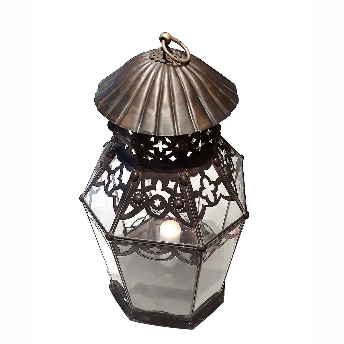 Glass and Metal Turkish Lantern 1